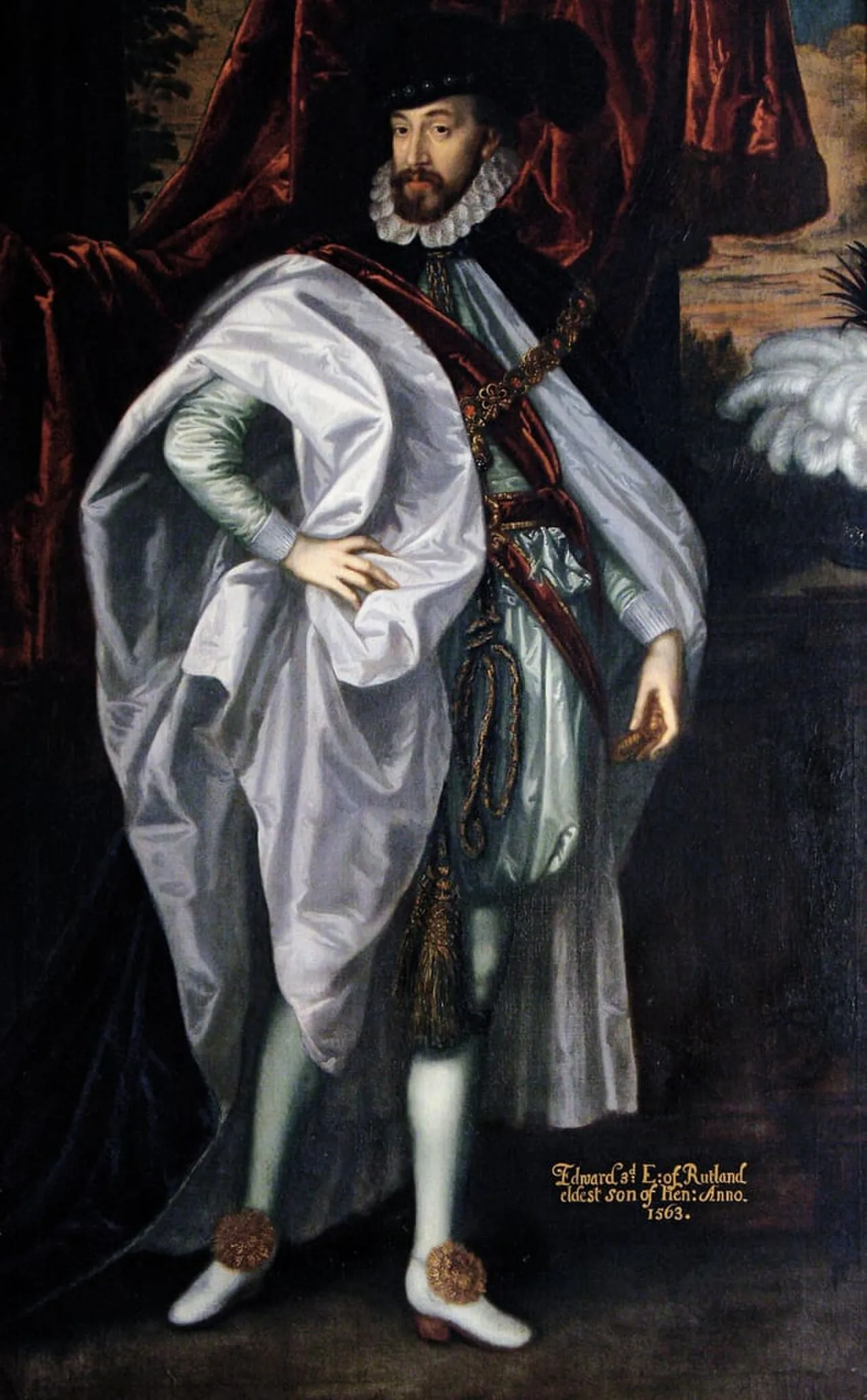 Porträt von Edward Manners, 3rd Earl of Rutland (1549–1587) – Gedenkseite