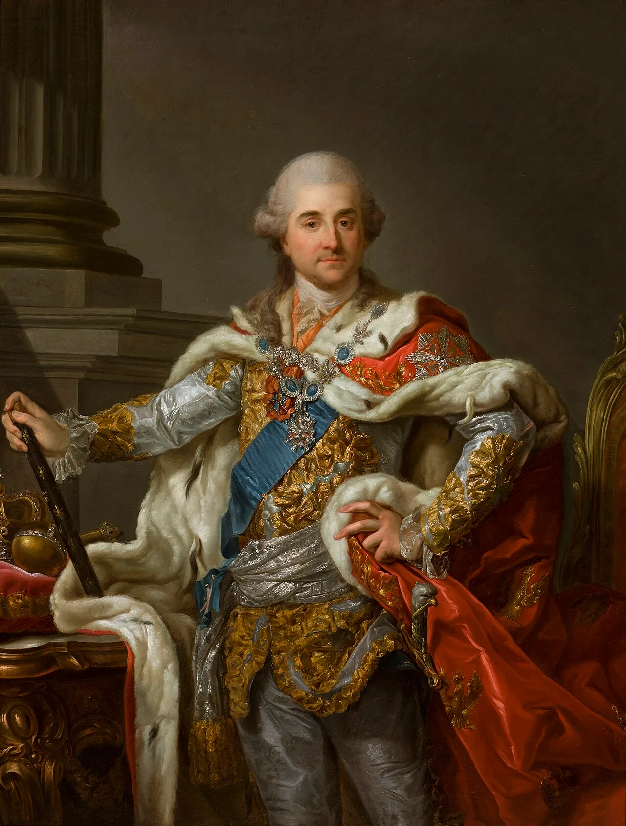 Porträt von Stanislaus II. August Poniatowski (1732–1798) – Gedenkseite