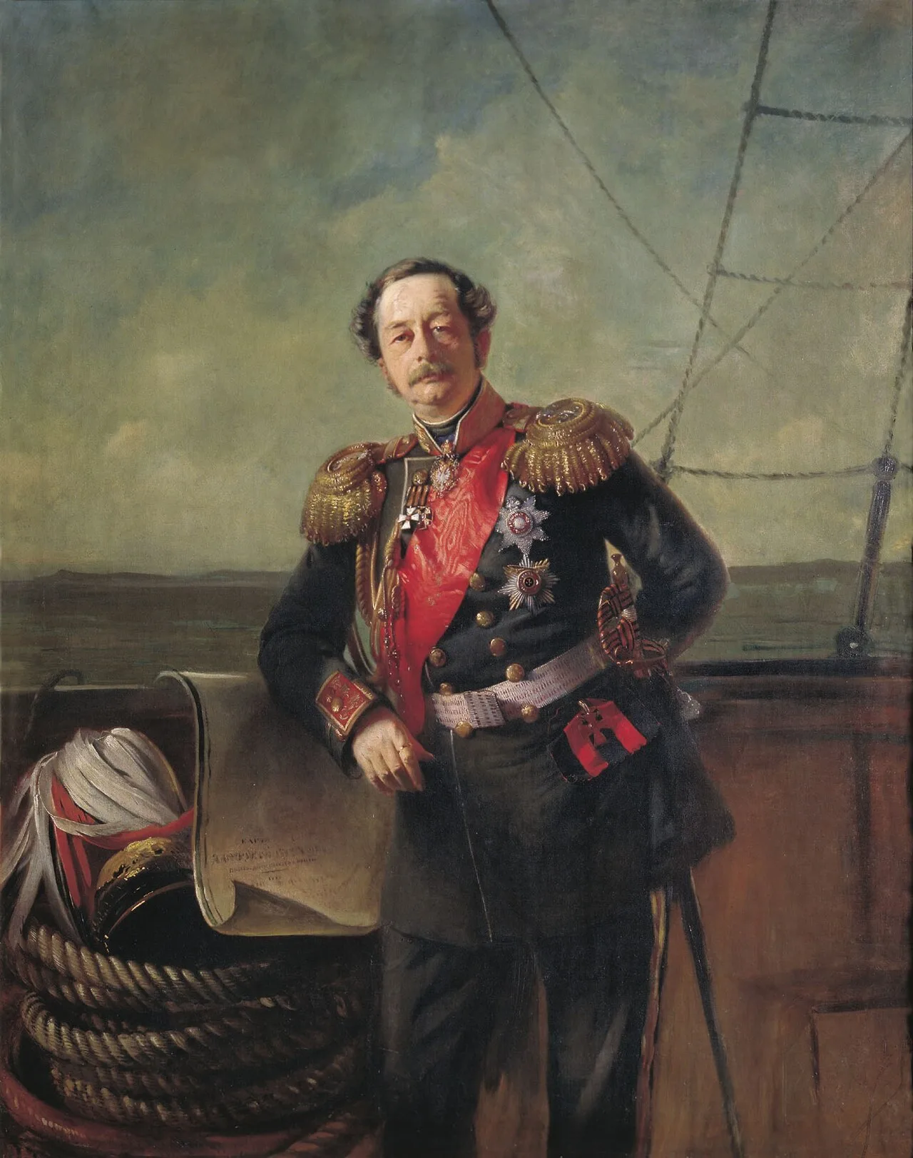 Porträt von Nikolai Nikolajewitsch Murawjow-Amurski (1809–1881) – Gedenkseite
