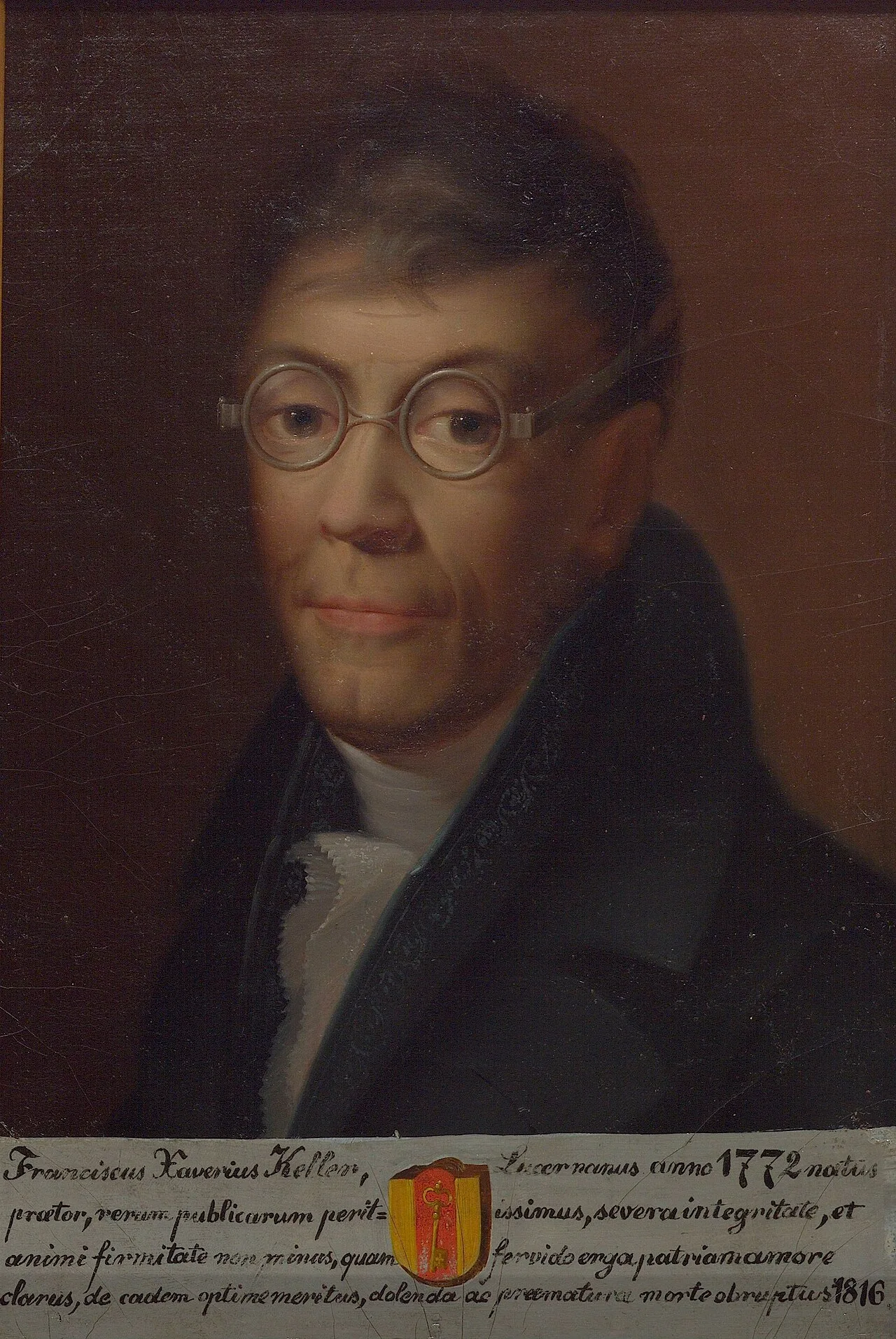 Porträt von Franz Xaver Keller (1772–1816) – Gedenkseite