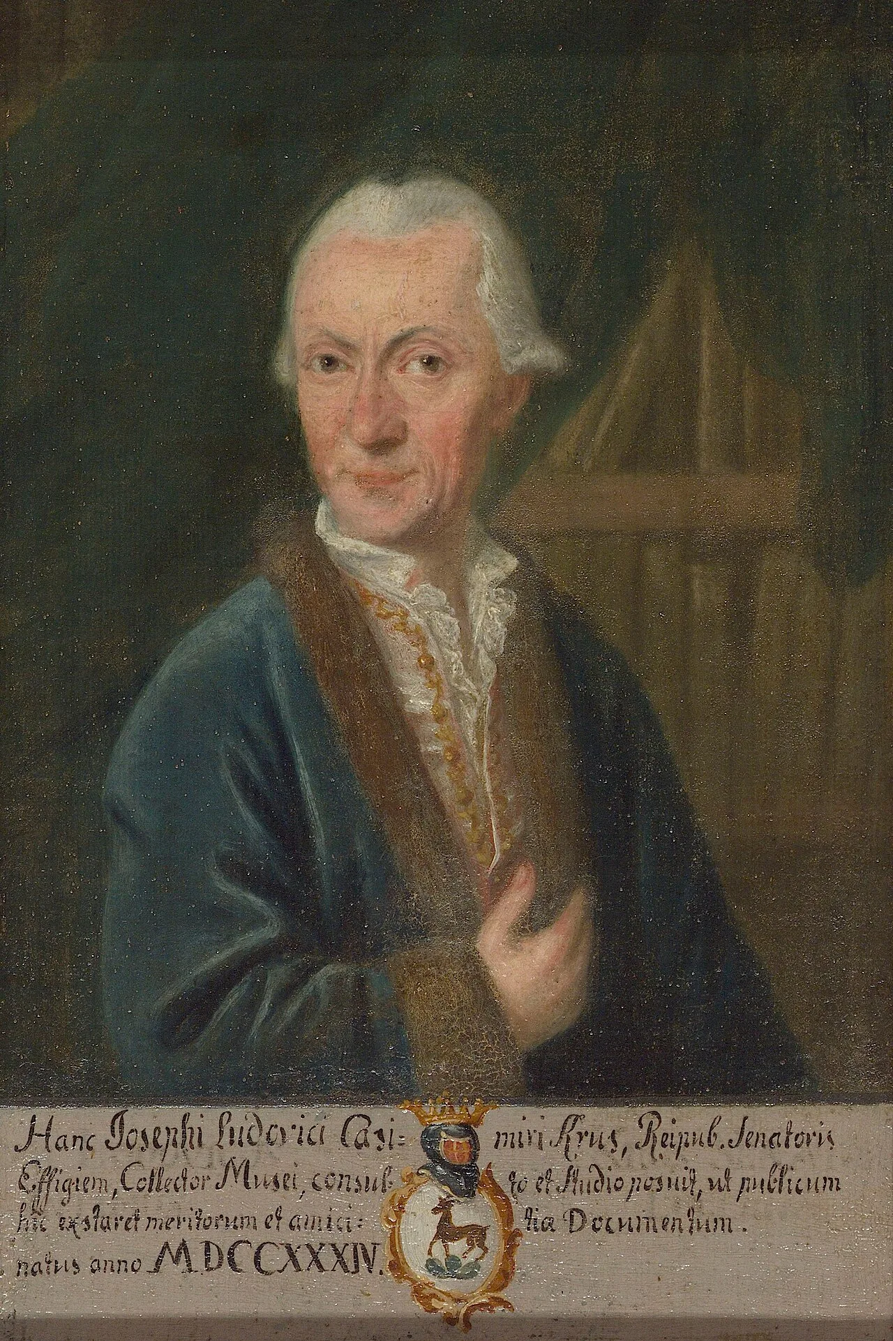 Porträt von Josef Ludwig Kasimir Krus (1734–1805) – Gedenkseite