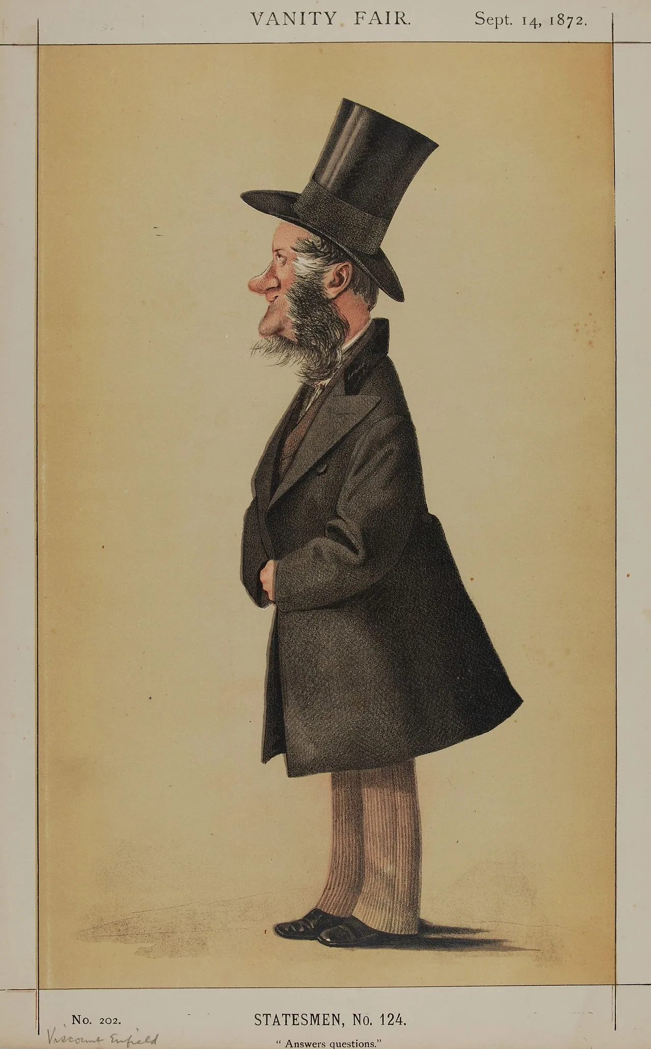 Porträt von George Byng, 3. Earl of Strafford (1830–1898) – Gedenkseite