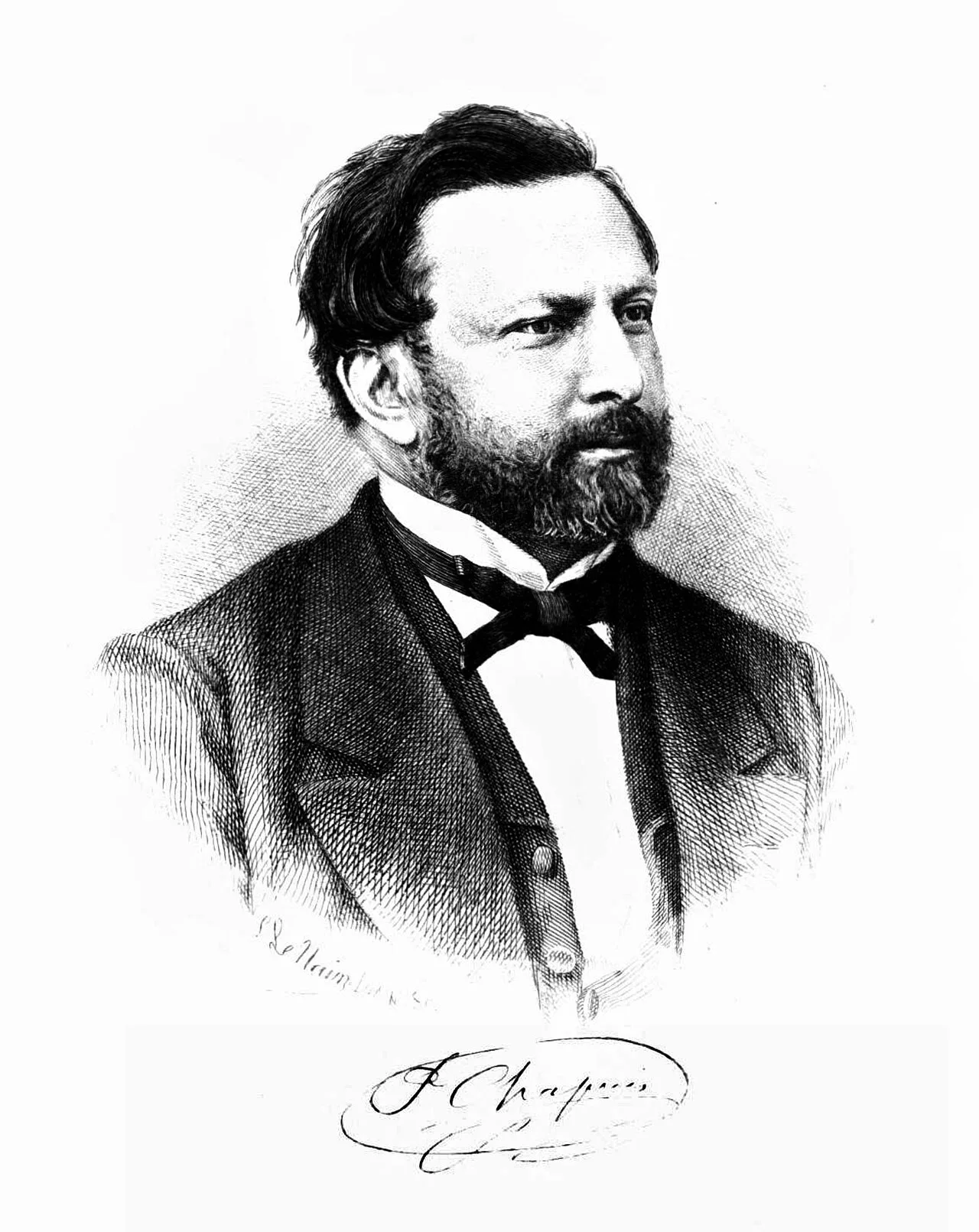 Porträt von Félicien Chapuis (1824–1879) – Gedenkseite