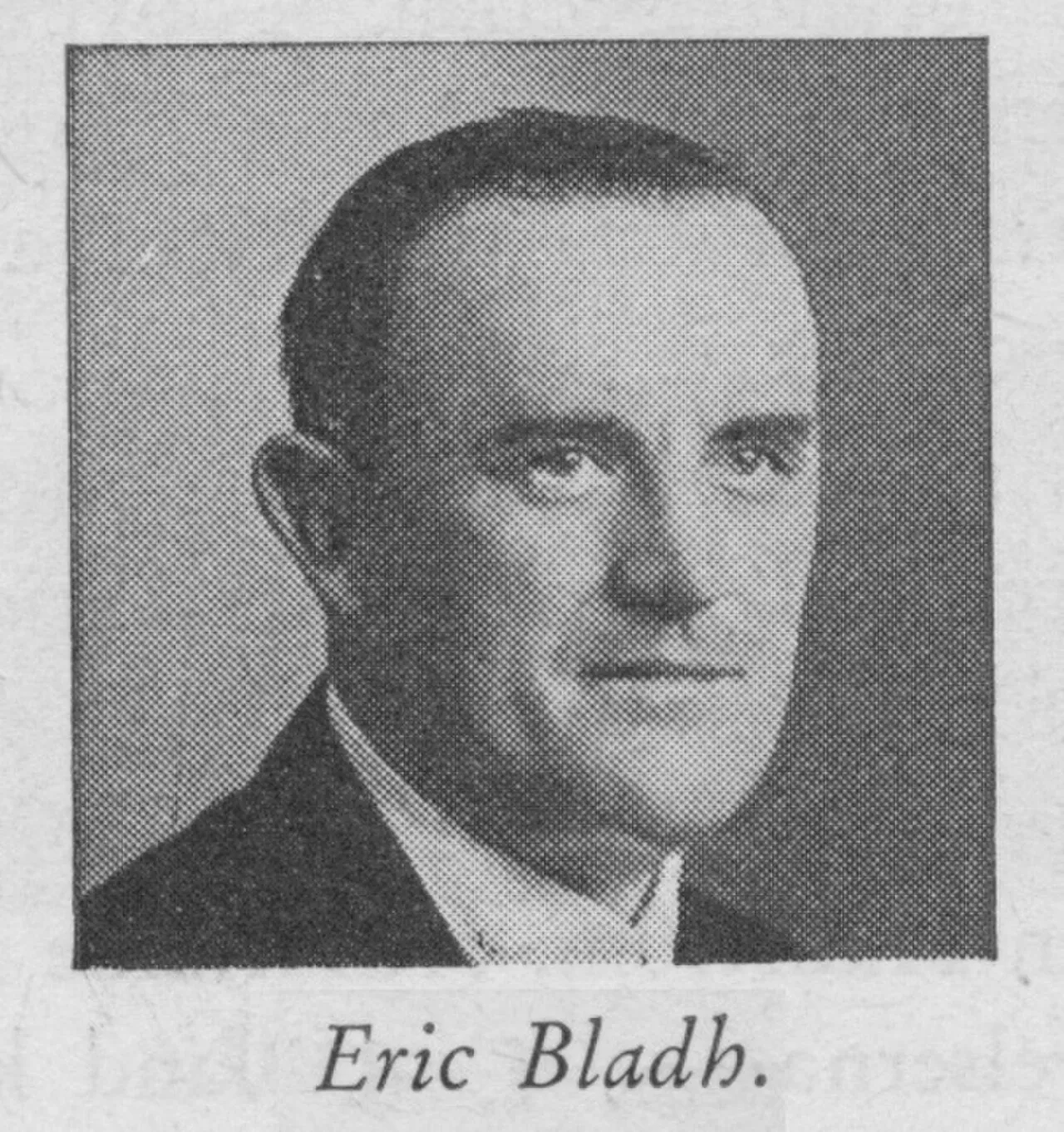 Porträt von Eric Bladh (1887–1951) – Gedenkseite