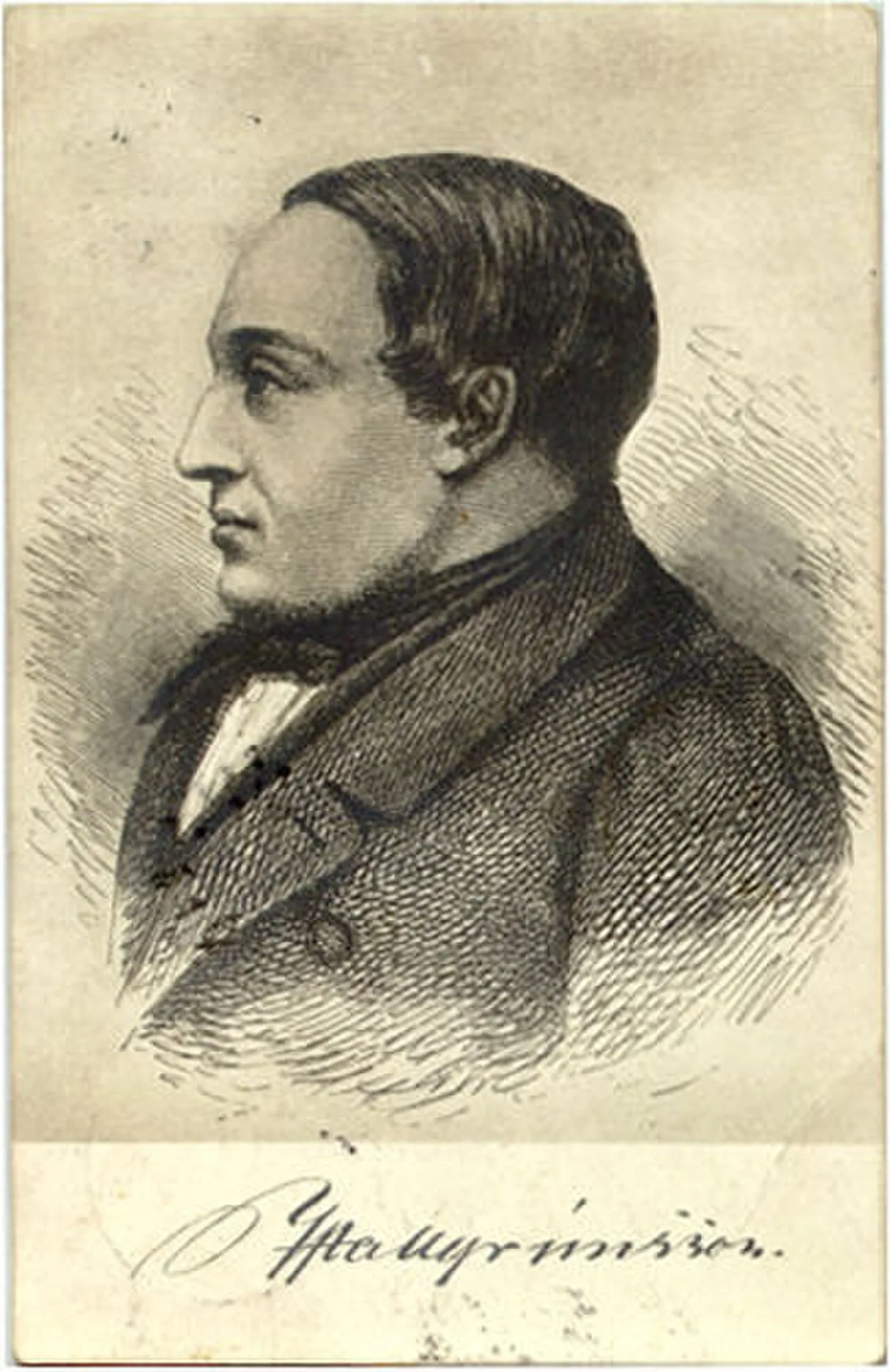 Porträt von Jónas Hallgrímsson (1807–1845) – Gedenkseite