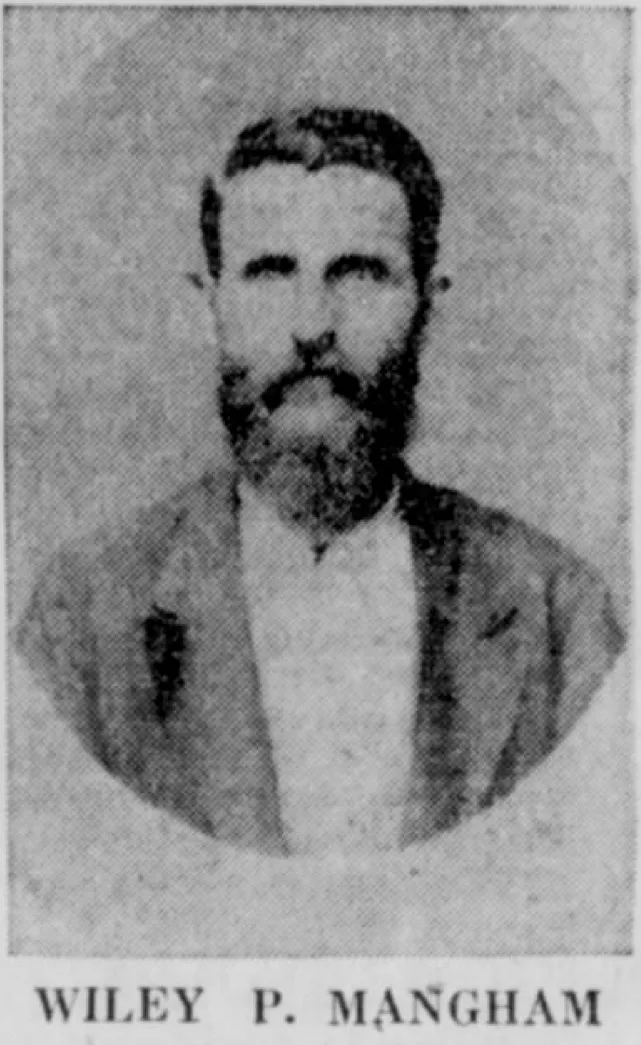 Porträt von Wiley Person Mangham (1838–1896) – Gedenkseite