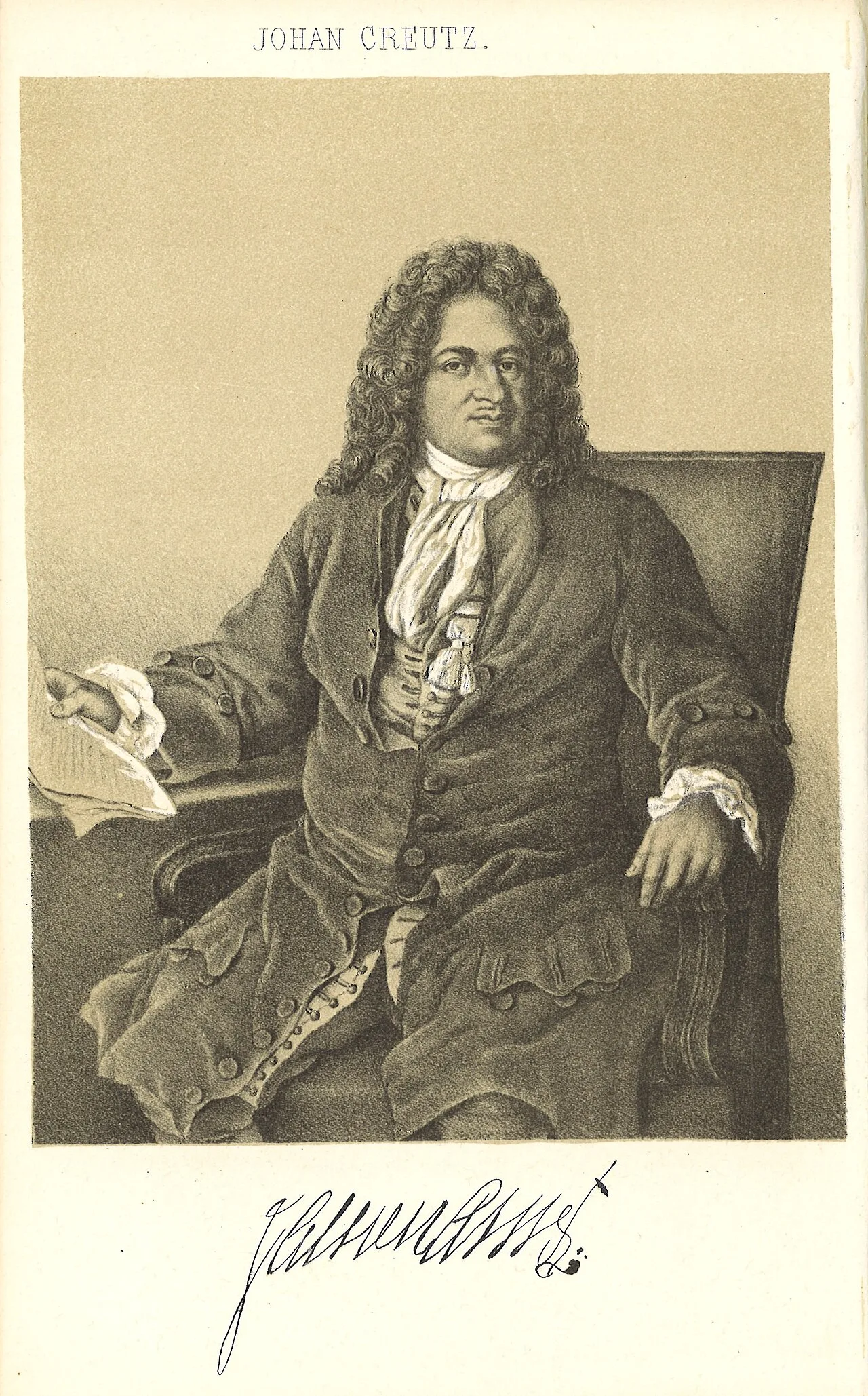 Porträt von Johan Creutz (1651–1726) – Gedenkseite
