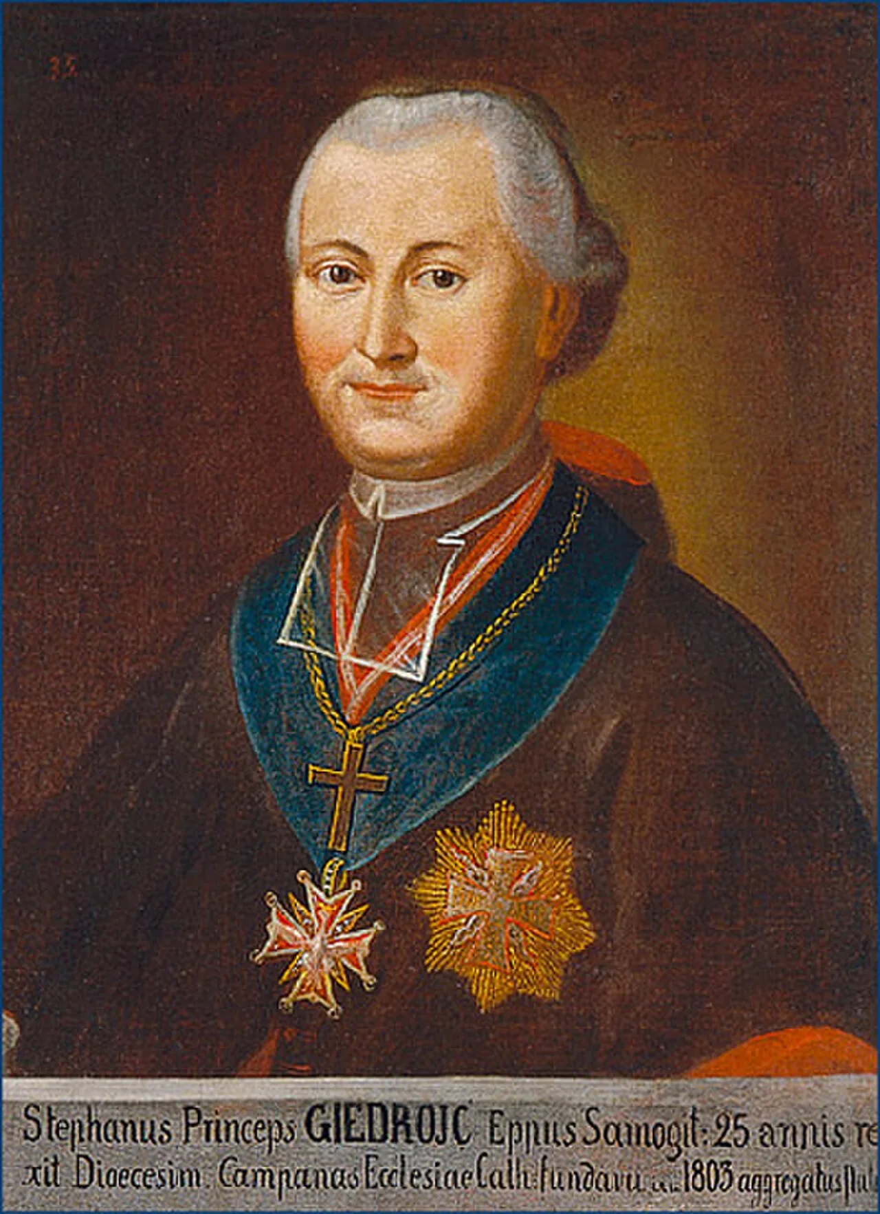 Porträt von Jan Stefan Giedroyć (1730–1802) – Gedenkseite