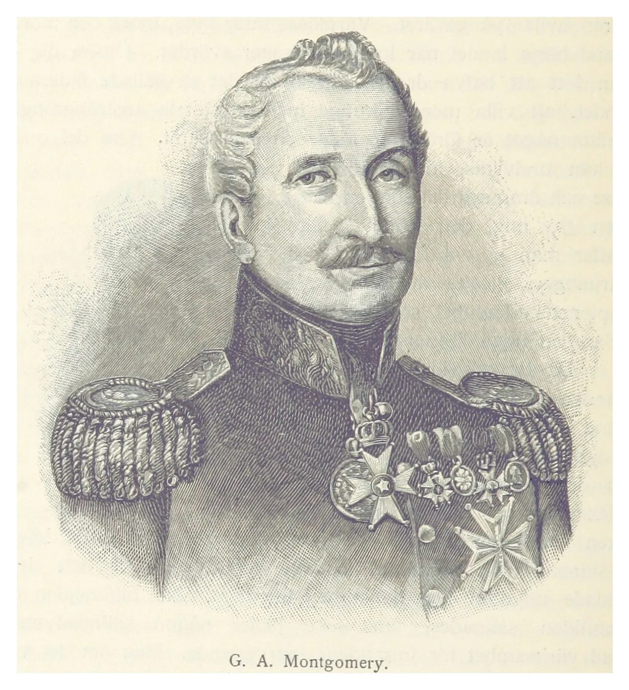 Porträt von Gustaf Adolf Montgomery (1791–1861) – Gedenkseite