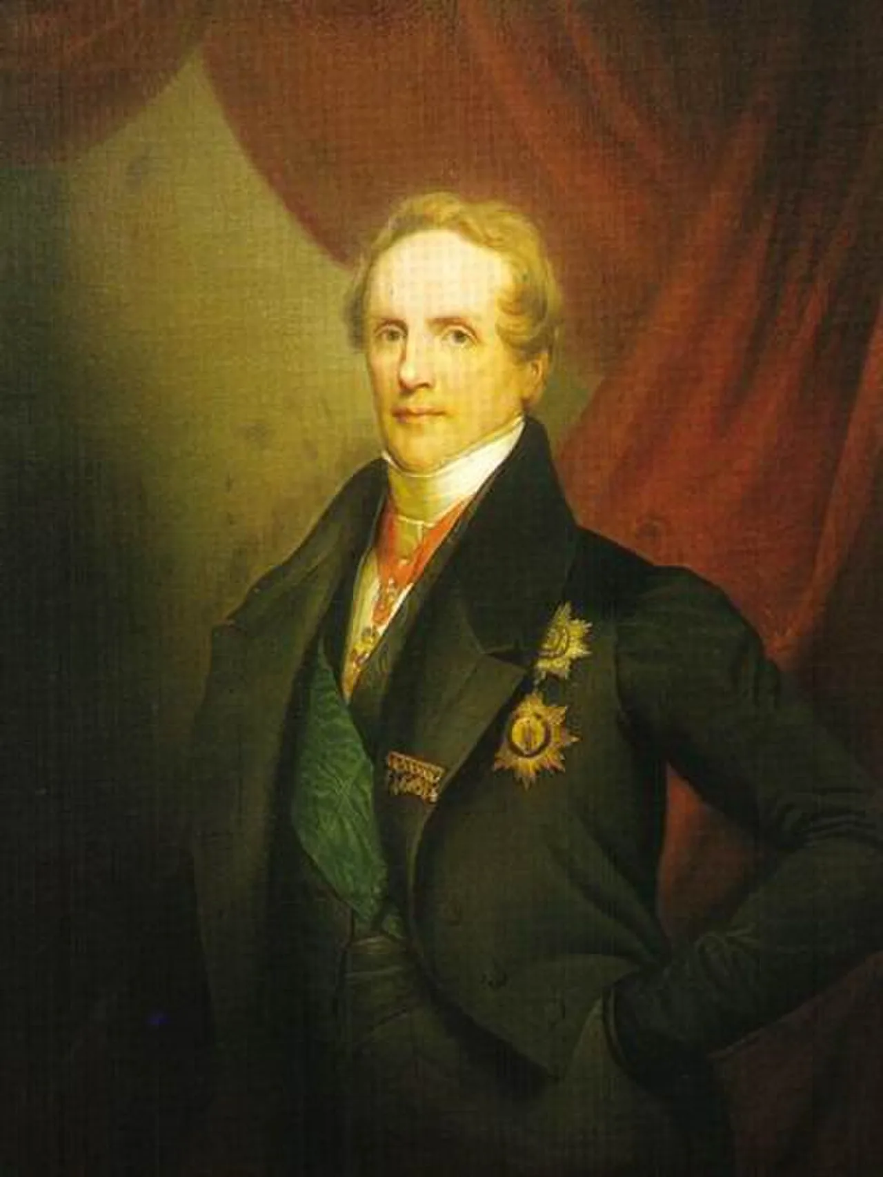 Porträt von Friedrich August II. (1797–1854) – Gedenkseite