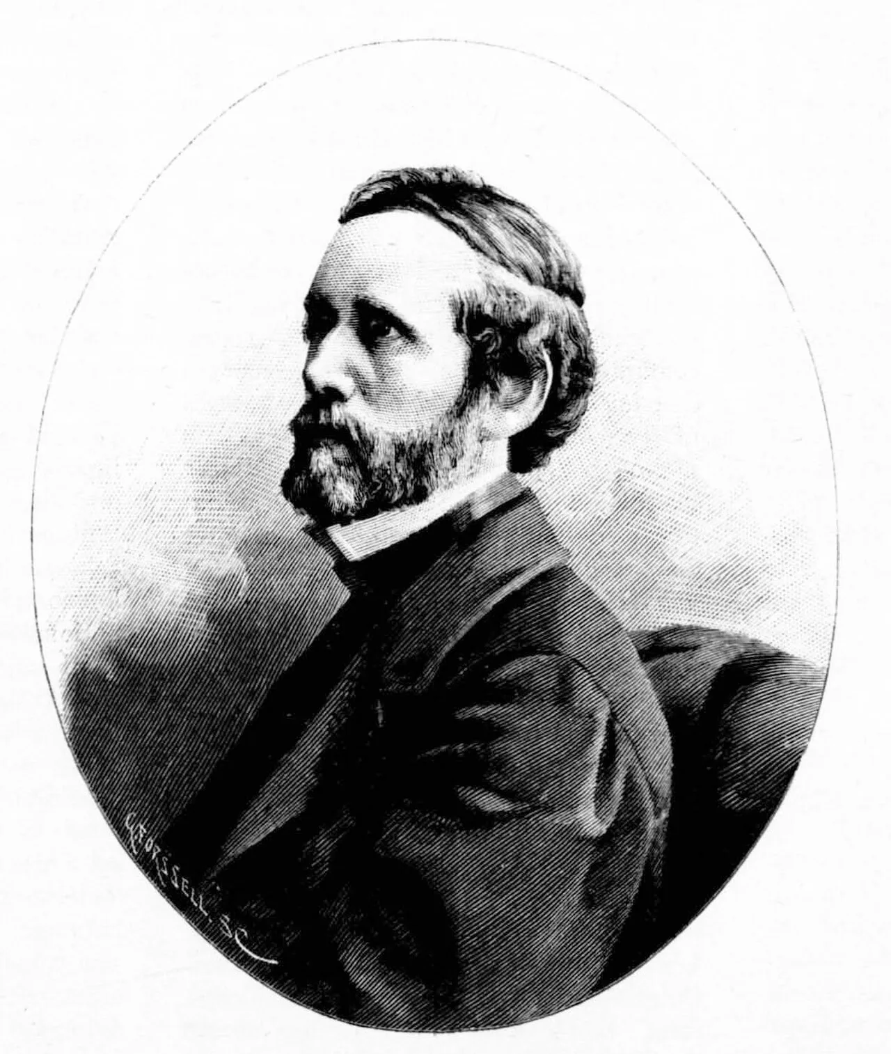 Porträt von Jacob Edvard Gille (1814–1880) – Gedenkseite