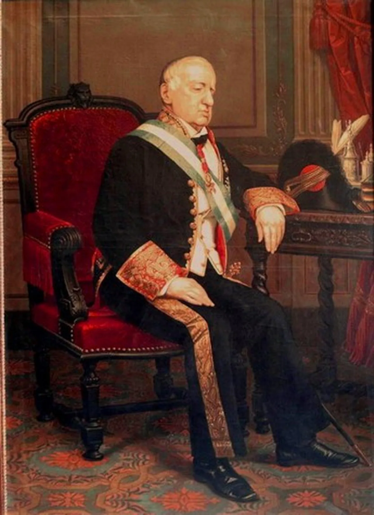 Porträt von José Rafael Fadrique de Silva Fernández de Hijar y Rebolledo de Palafox Abarca de Bolea (1776–1863) – Gedenkseite
