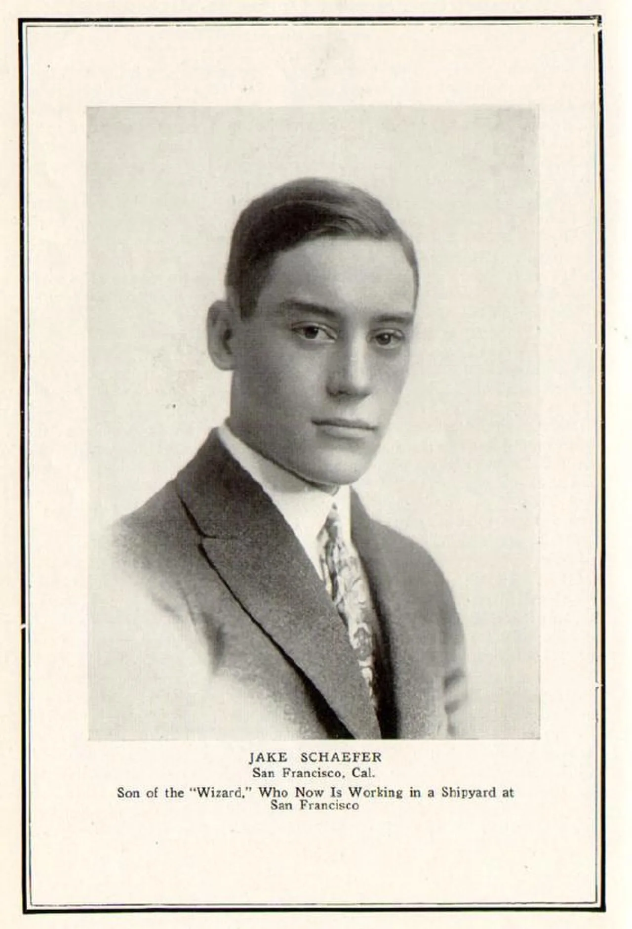 Portrait of Jacob Schaefer junior (1894–1975) – memorial page