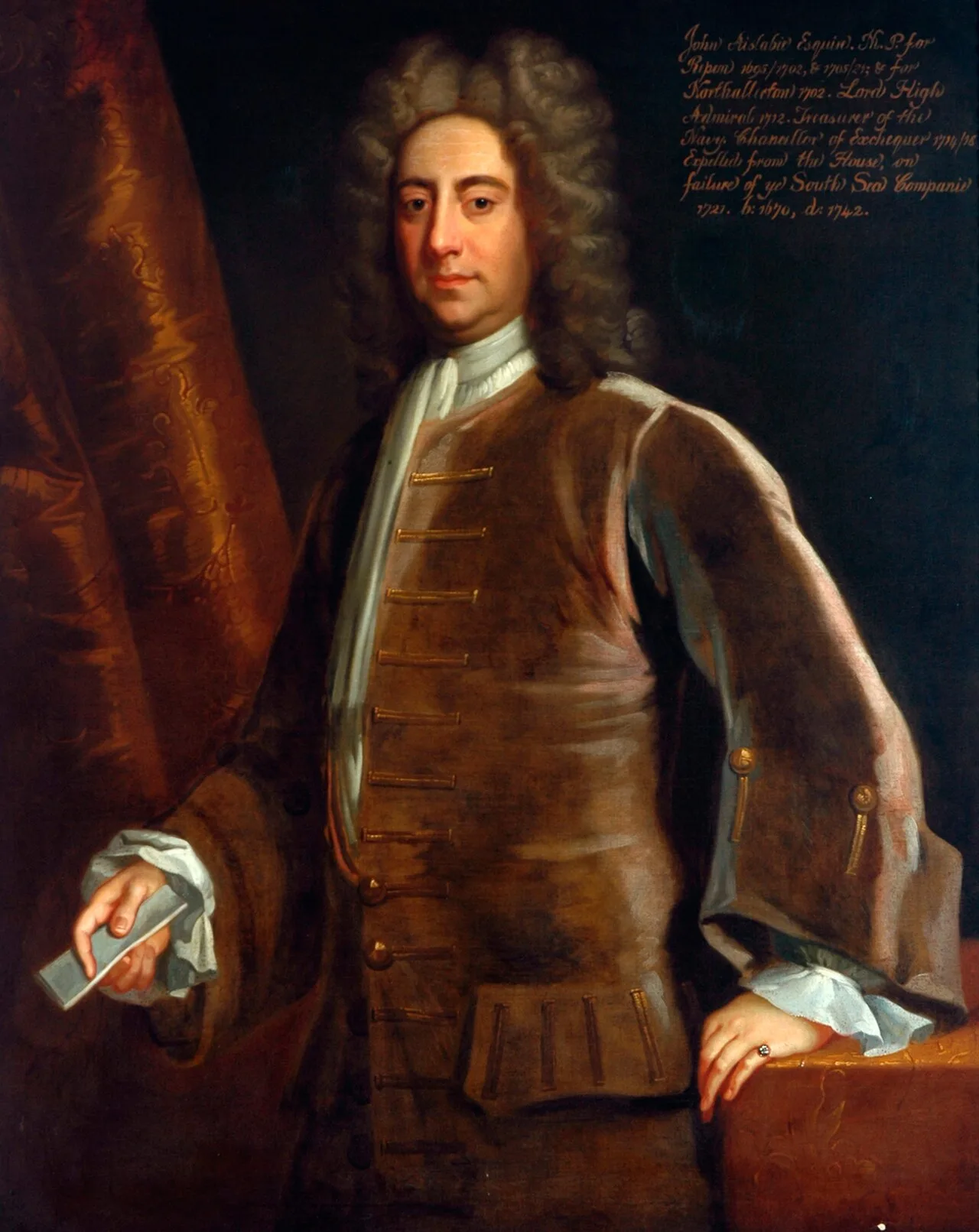 Porträt von John Aislabie (1670–1742) – Gedenkseite