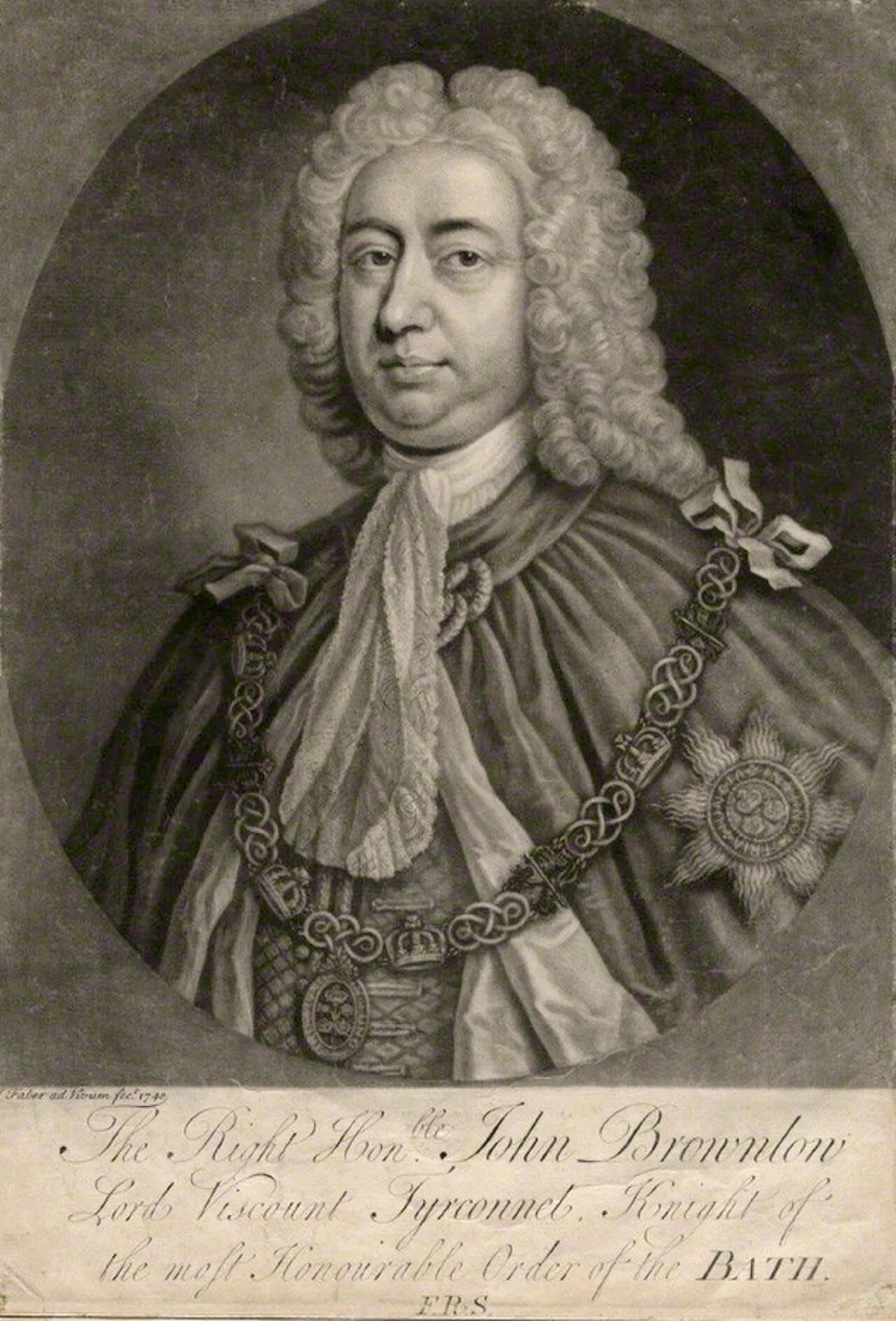 Porträt von John Brownlow, 1st Viscount Tyrconnel (1690–1754) – Gedenkseite