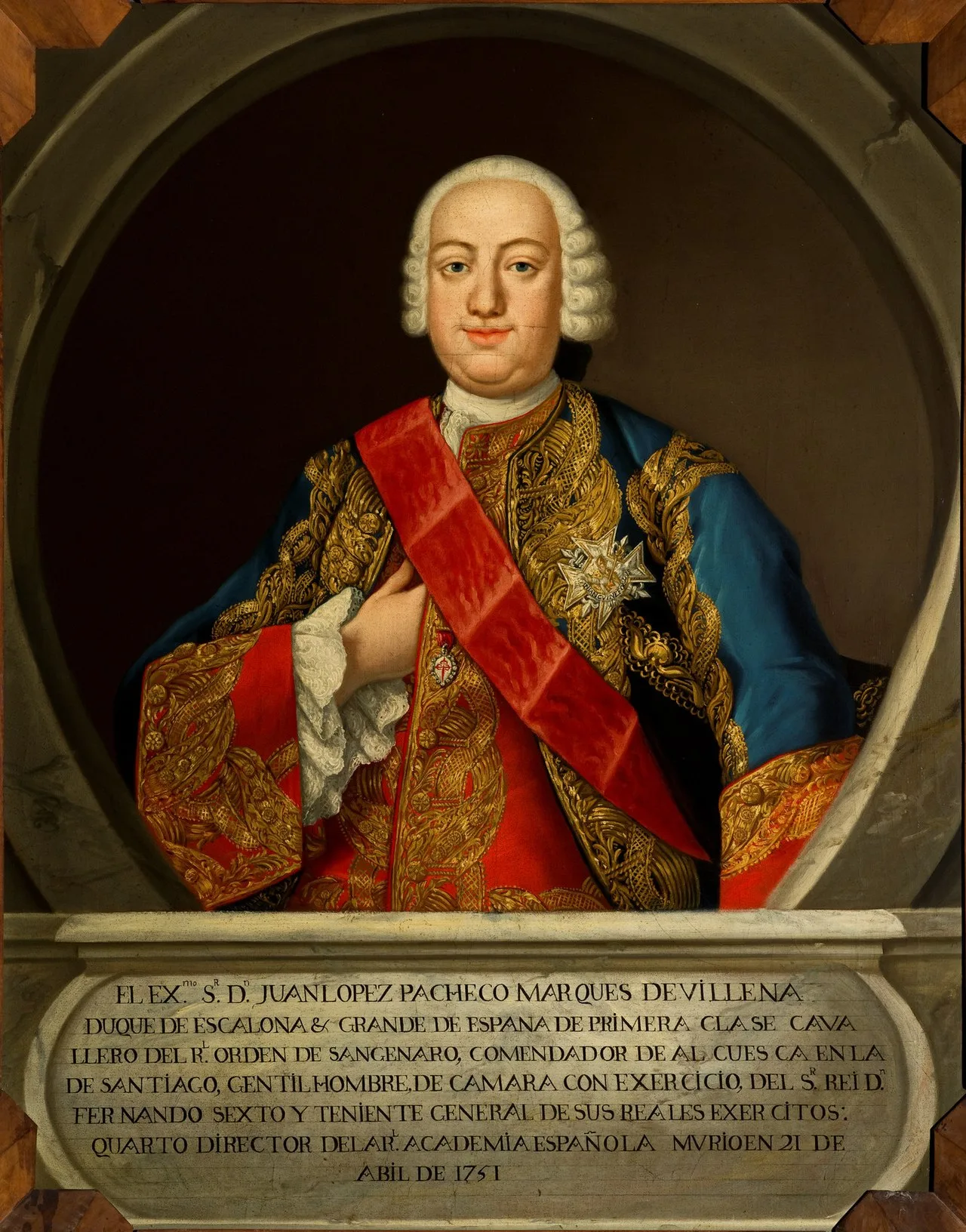 Porträt von Juan López Pacheco, Duke of Escalona (1716–1751) – Gedenkseite
