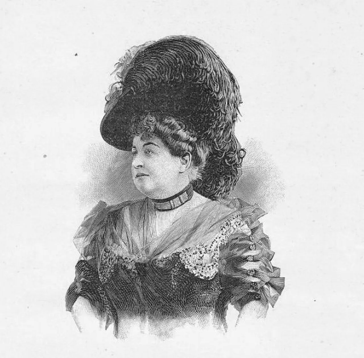 Porträt von Herminie de La Brousse de Verteillac (1853–1926) – Gedenkseite
