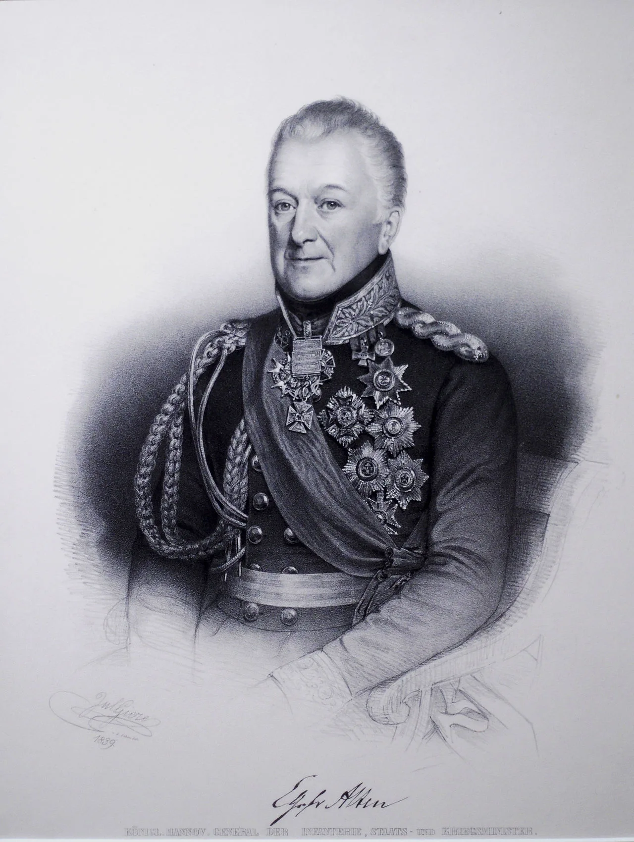 Porträt von Carl von Alten (1764–1840) – Gedenkseite