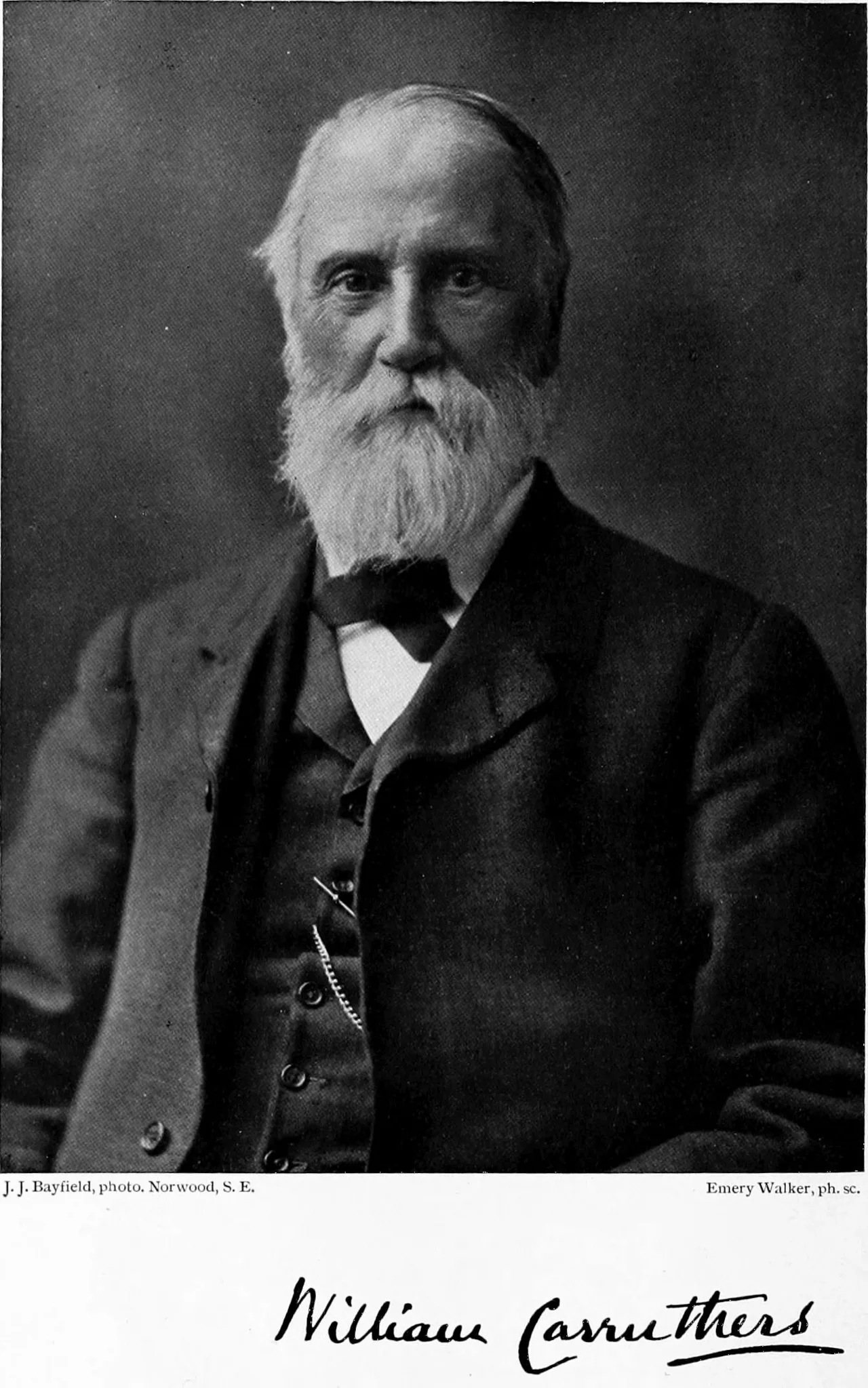 Porträt von William Carruthers (1830–1922) – Gedenkseite