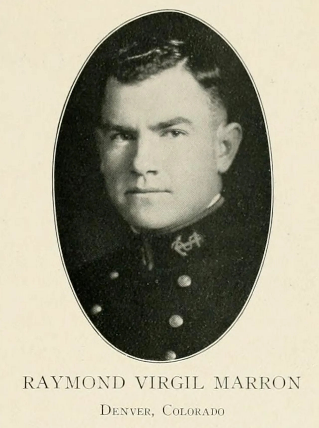 Portrait of R. V. Marron (1899–1978) – memorial page