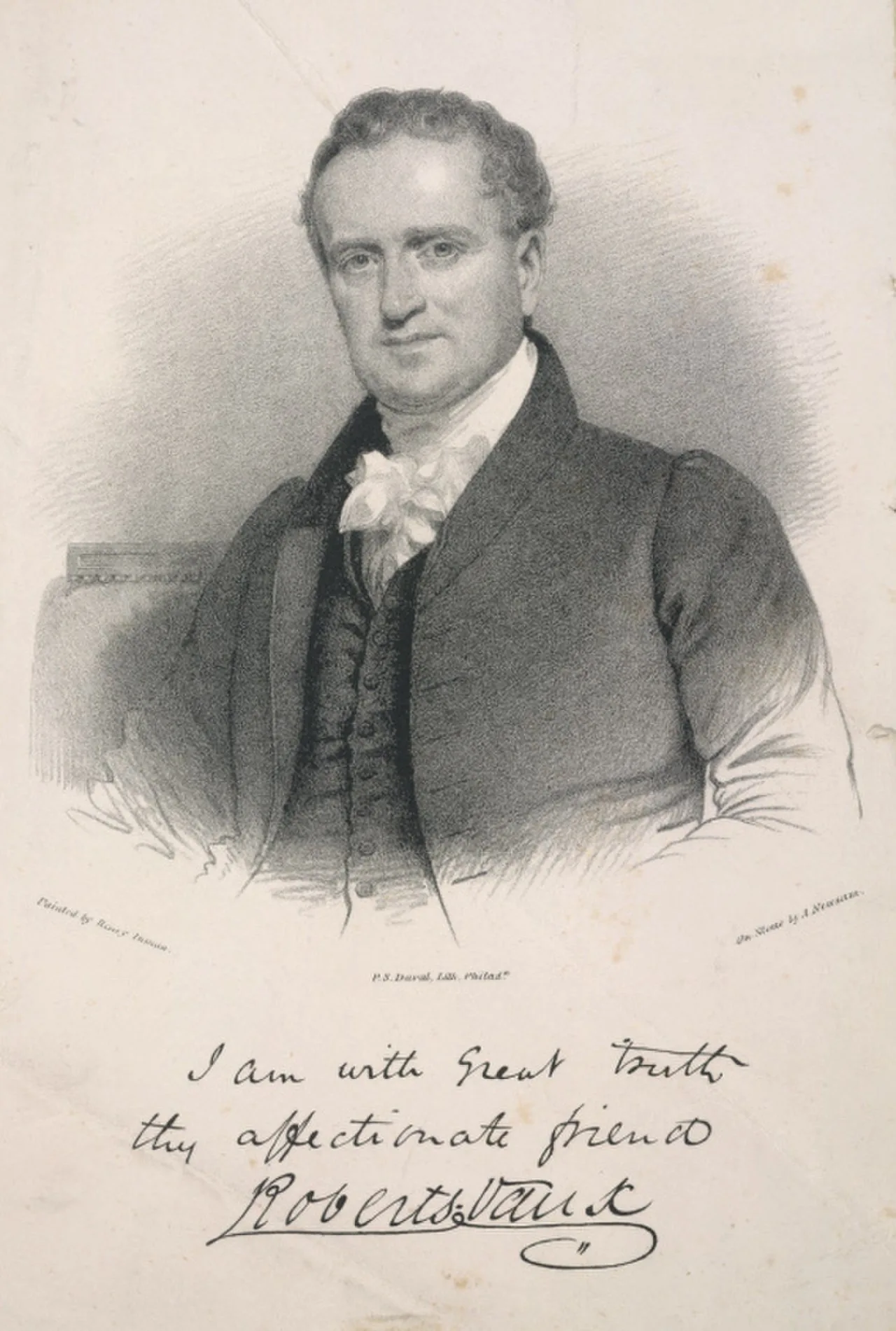 Porträt von Roberts Vaux (1786–1836) – Gedenkseite