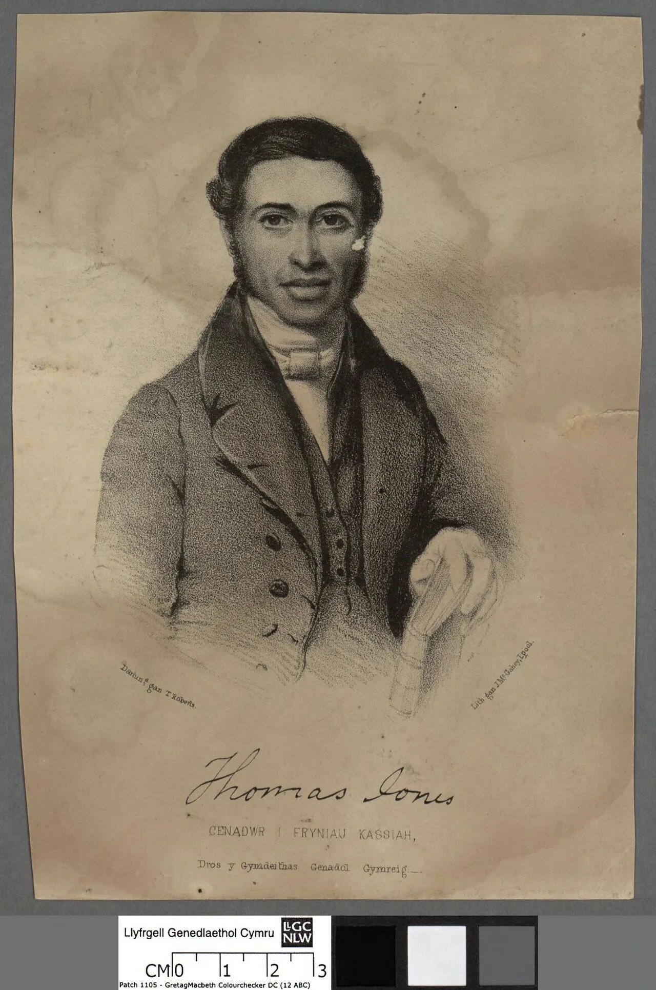 Porträt von Thomas Jones (1810–1849) – Gedenkseite