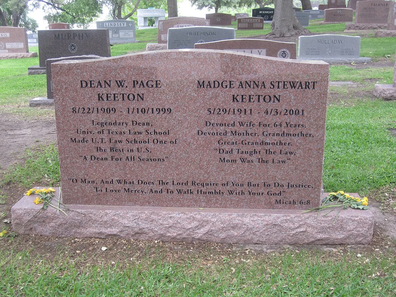 Portrait of W. Page Keeton (1909–1999) – memorial page