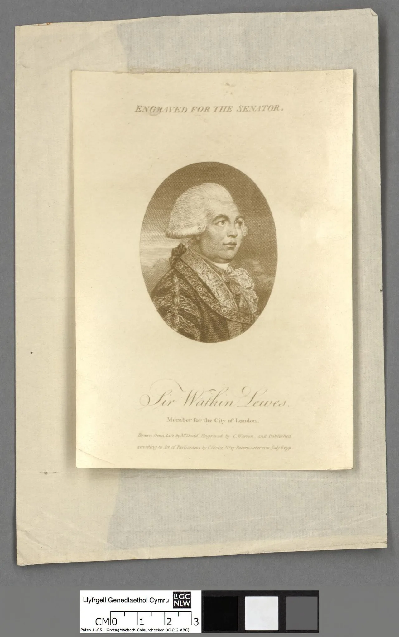 Porträt von Watkin Lewes (1740–1821) – Gedenkseite