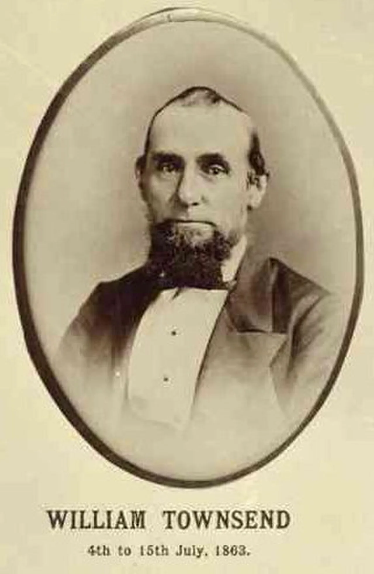 Portrait of William Townsend (1821–1882) – memorial page
