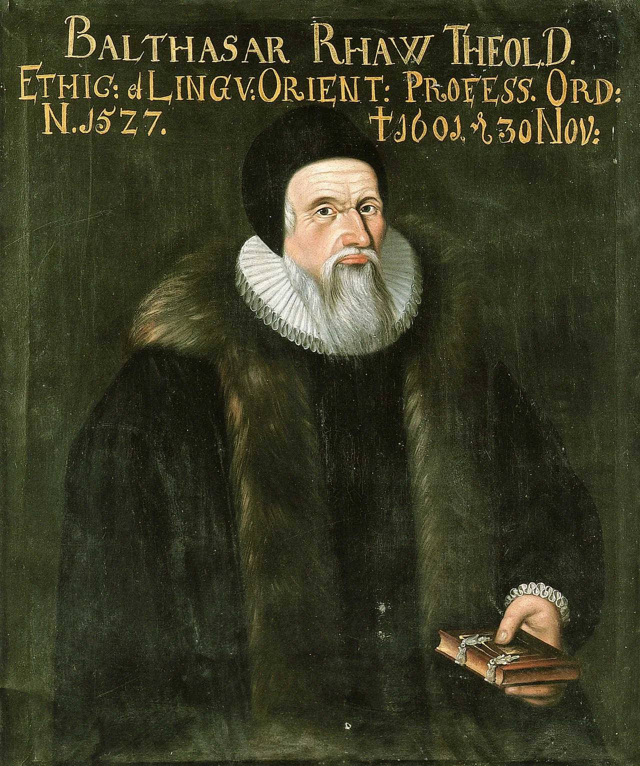 Porträt von Balthasar Rhaw (1527–1601) – Gedenkseite