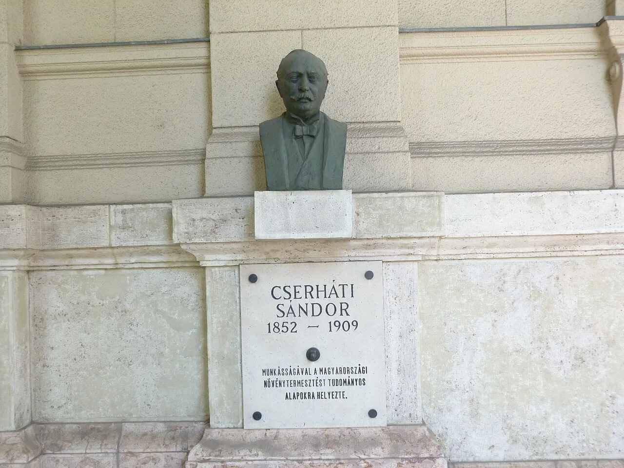 Porträt von Sándor Cserháti (1852–1909) – Gedenkseite