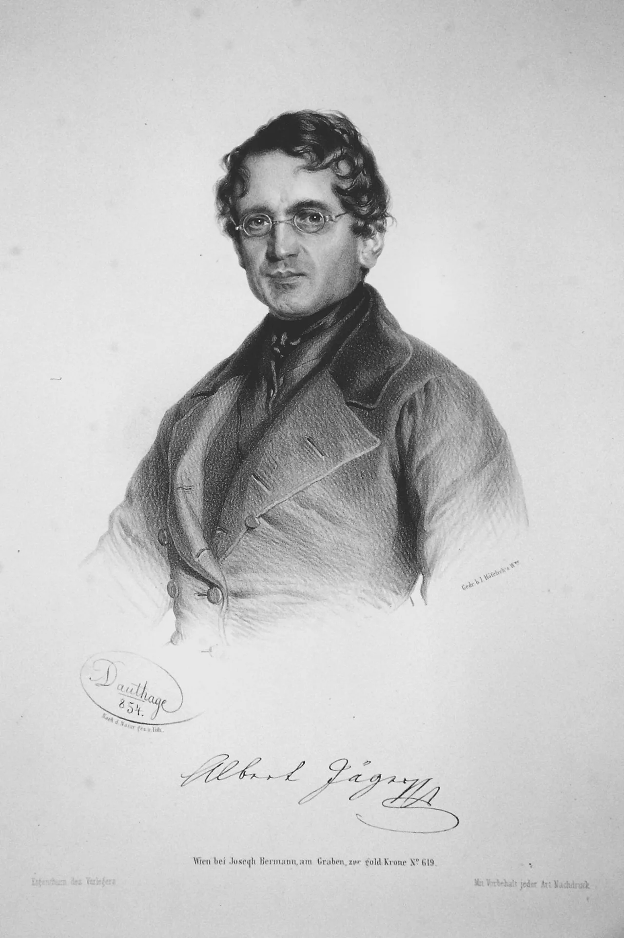 Portrait of Albert Jäger (1801–1891) – memorial page