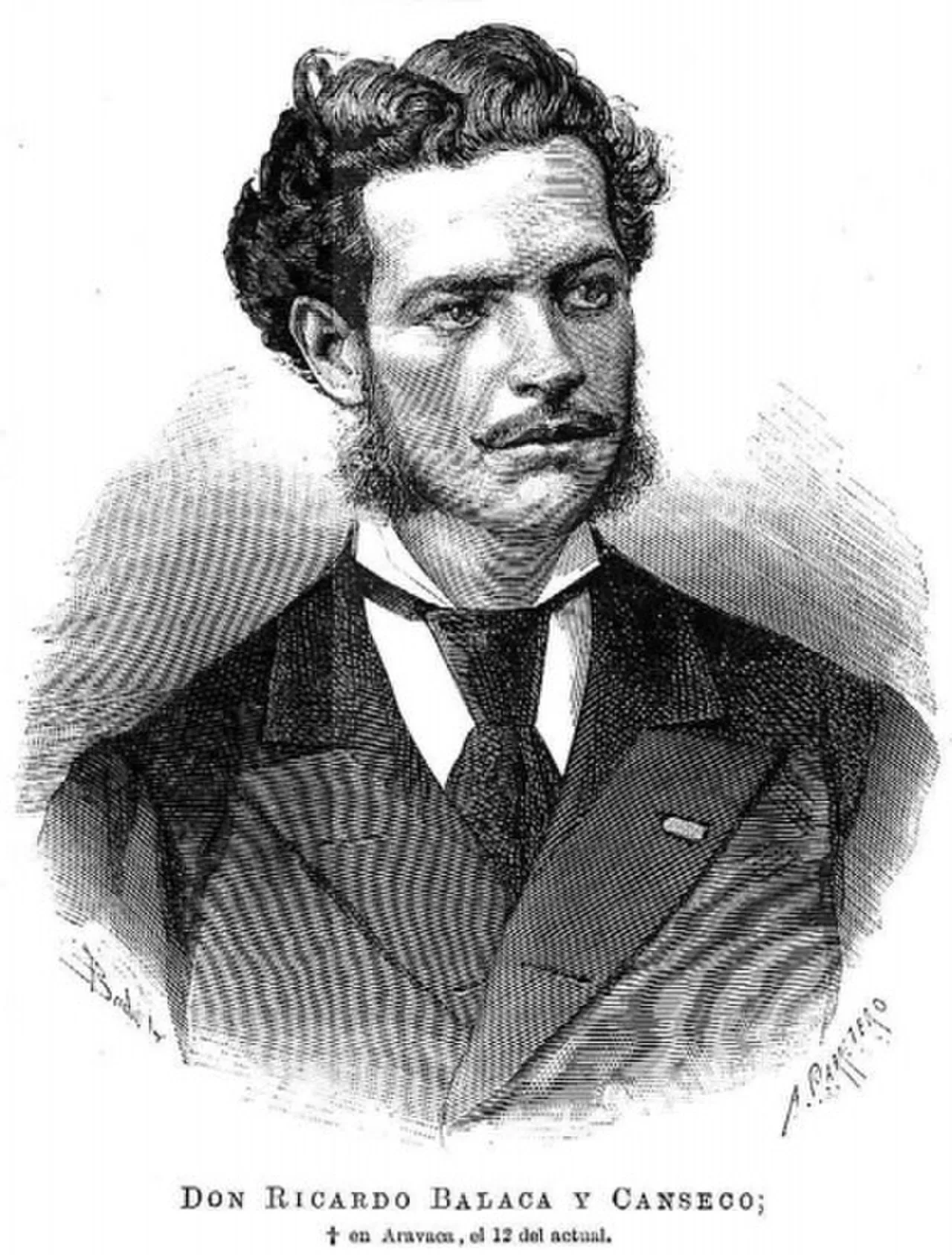 Porträt von Ricardo Balaca (1844–1880) – Gedenkseite