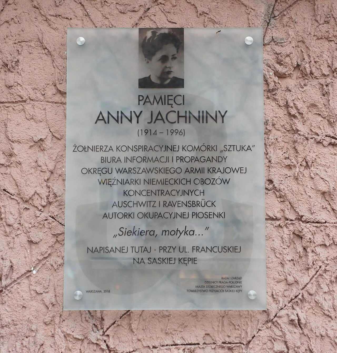 Porträt von Anna Jachnina (1914–1996) – Gedenkseite