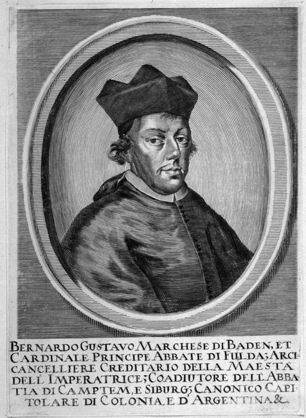Porträt von Bernhard Gustav von Baden-Durlach (1631–1677) – Gedenkseite