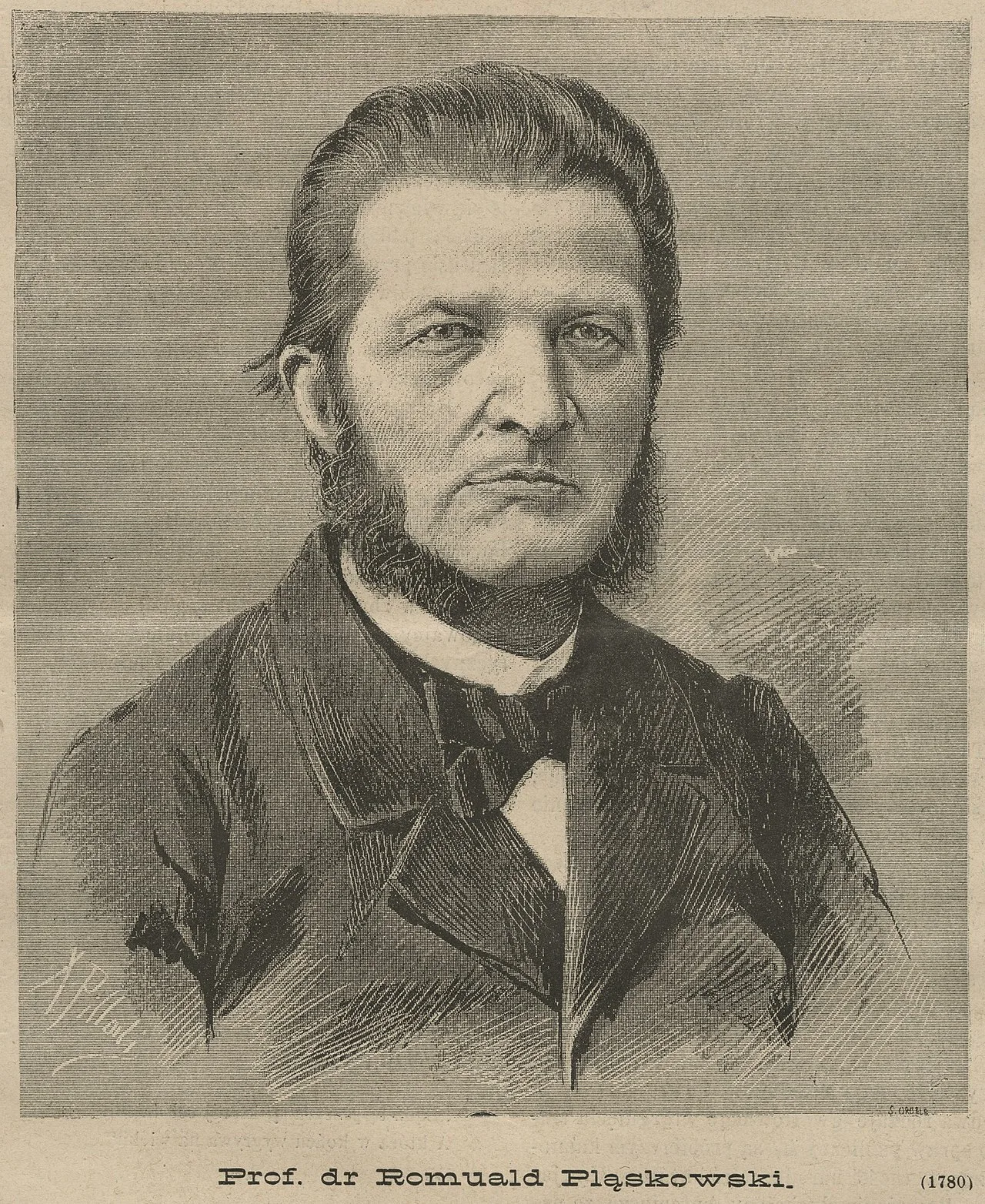 Porträt von Romuald Plonskowski/Pląskowski (1821–1896) – Gedenkseite