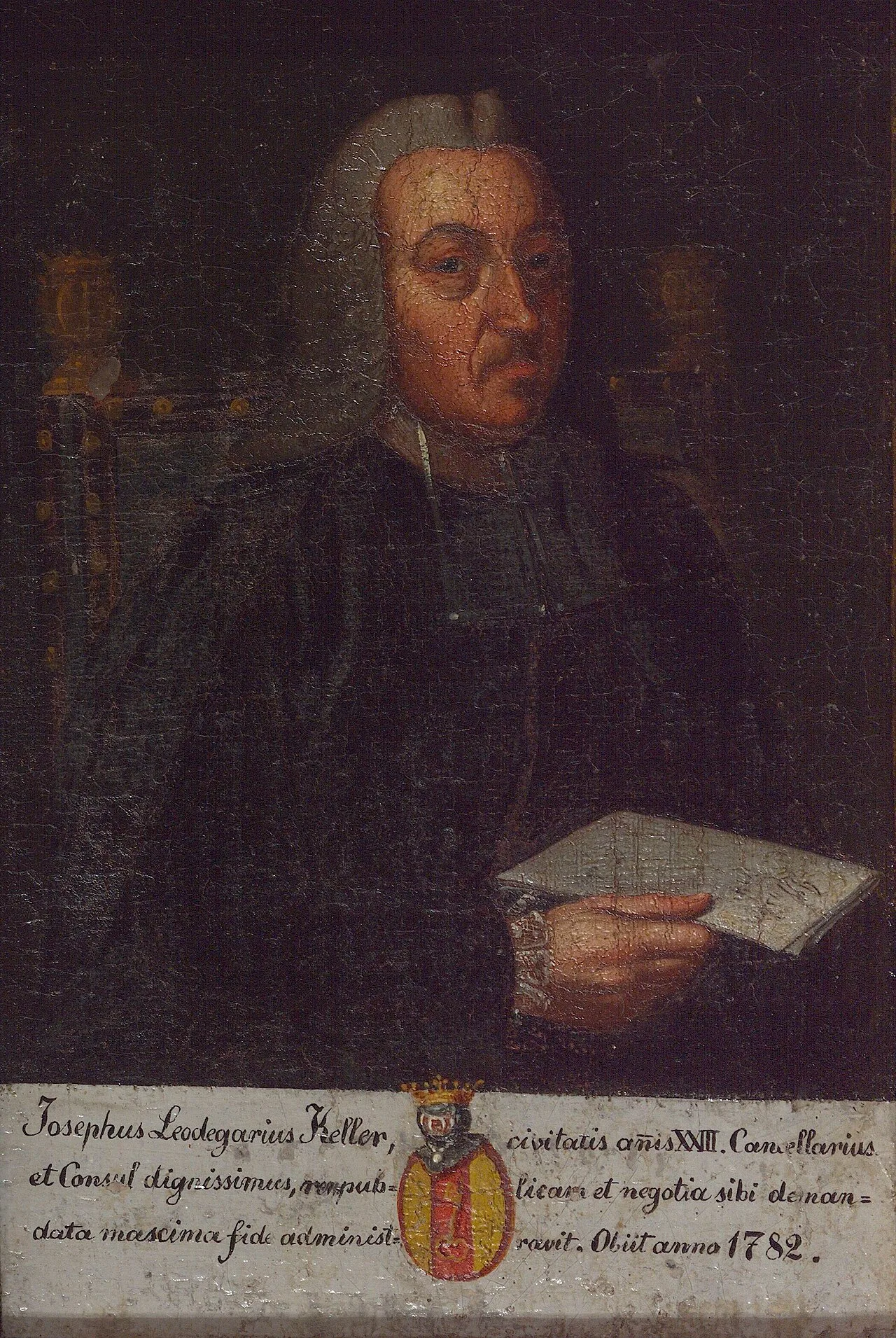 Porträt von Josef Anton Leodegar Keller (1697–1782) – Gedenkseite