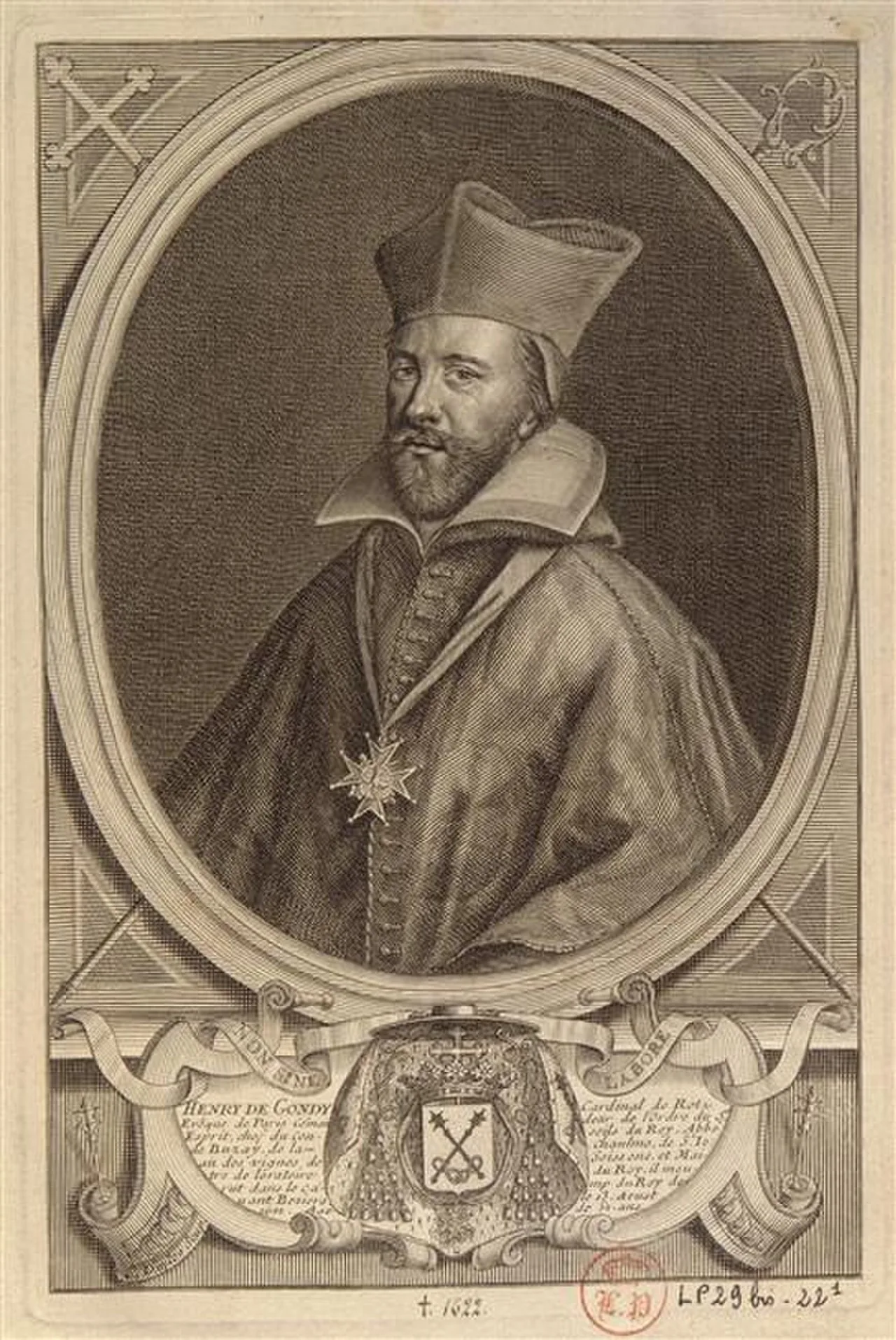 Porträt von Henri de Gondi (1572–1622) – Gedenkseite