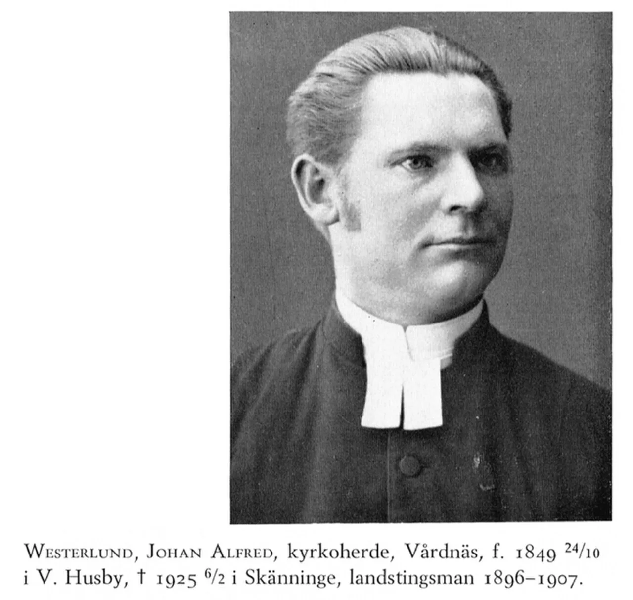 Porträt von Johan Alfred Westerlund (1849–1925) – Gedenkseite