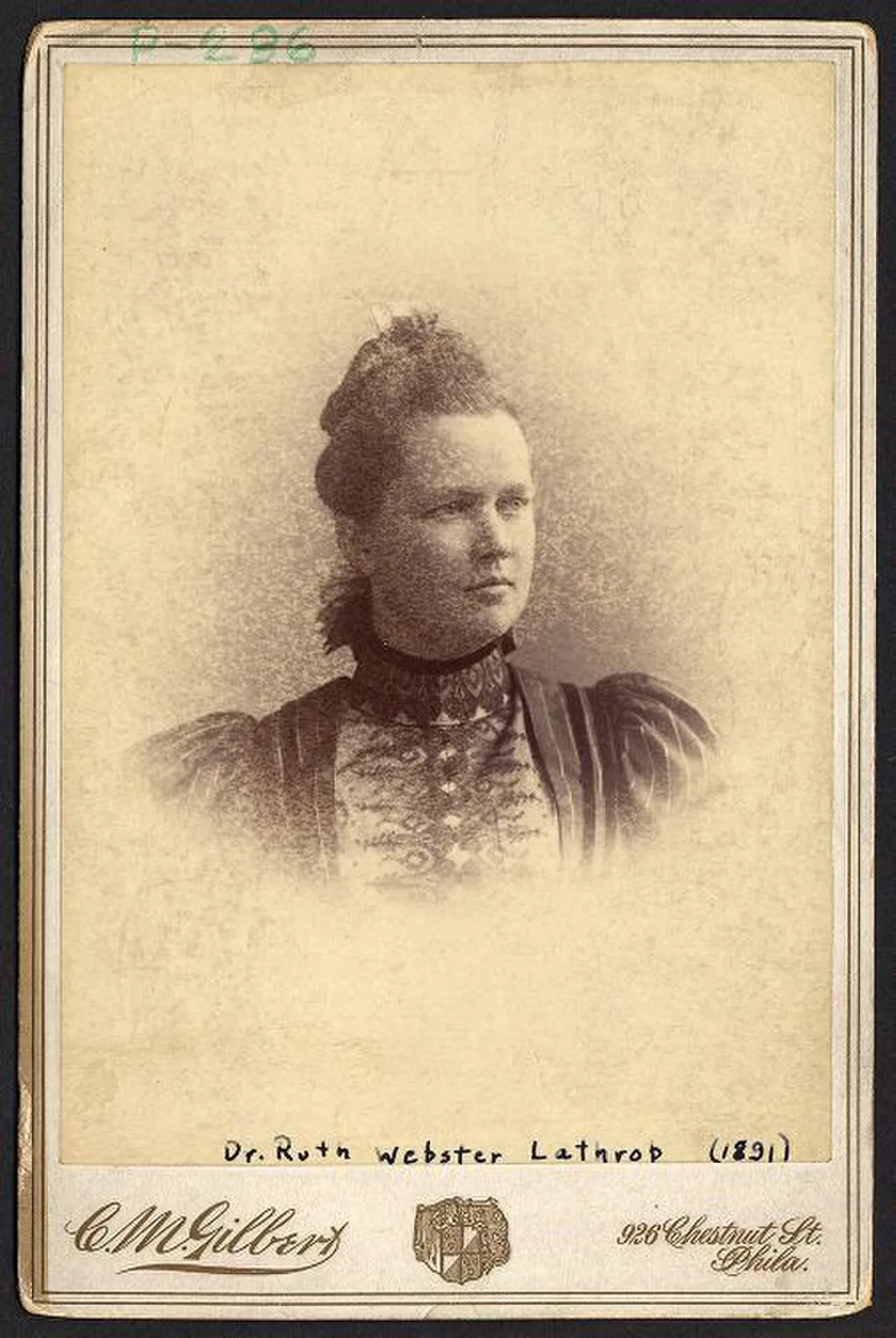 Porträt von Ruth Webster Lathrop (1862–1940) – Gedenkseite