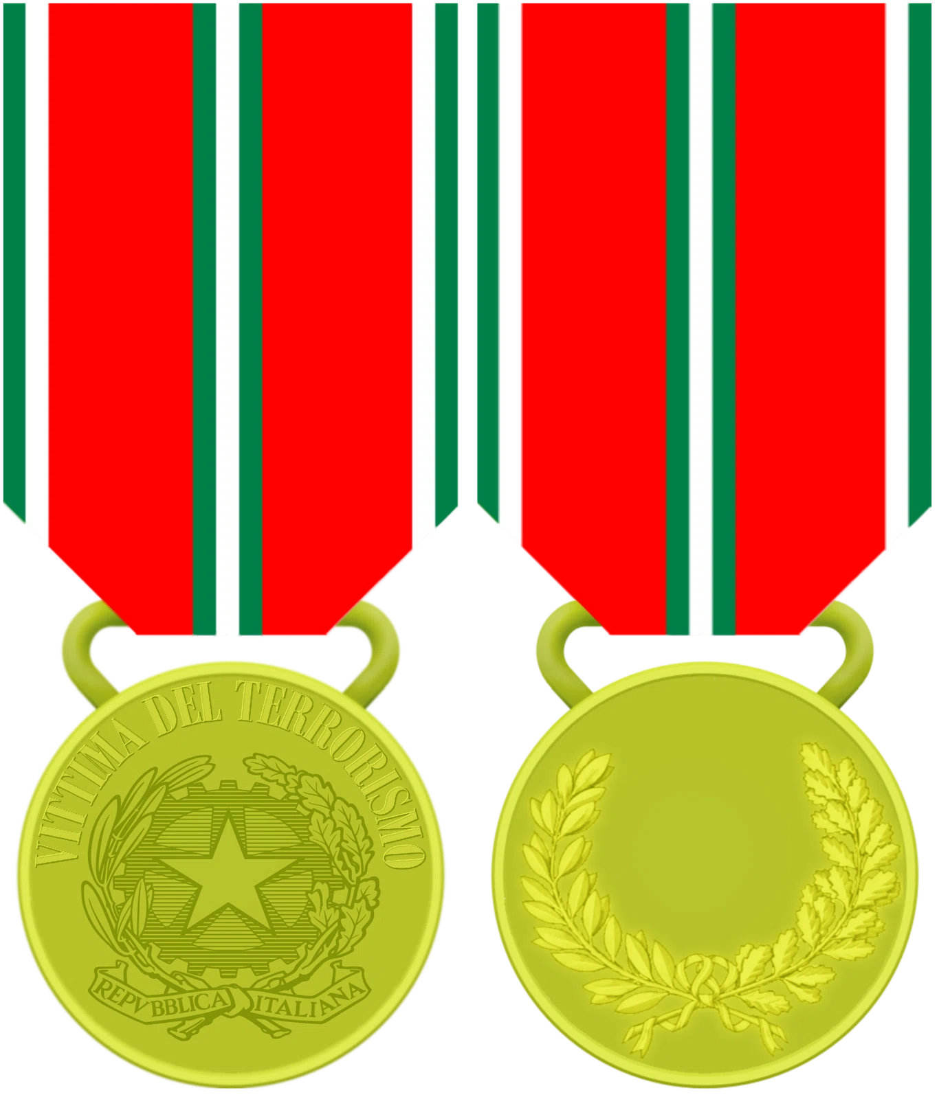 Gold medal for "victim of terrorism" (Italy)