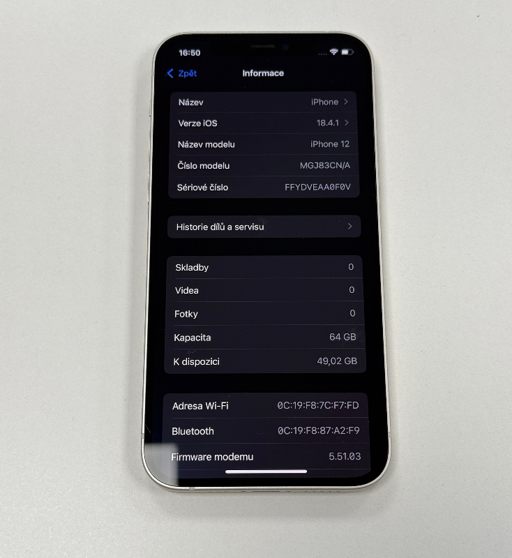 iPhone 12 64GB Bílá