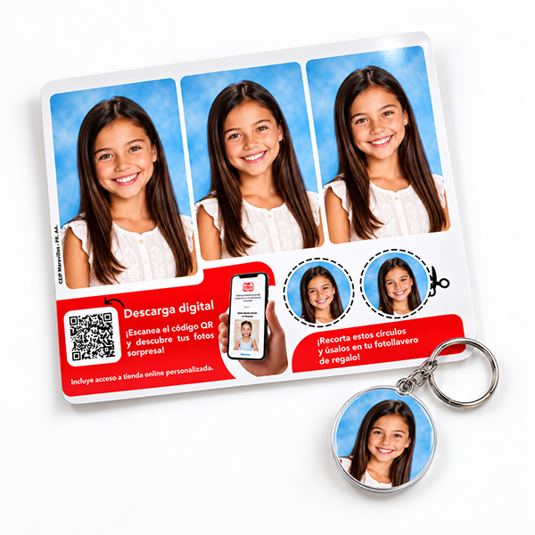 15x20 con QR + llavero
