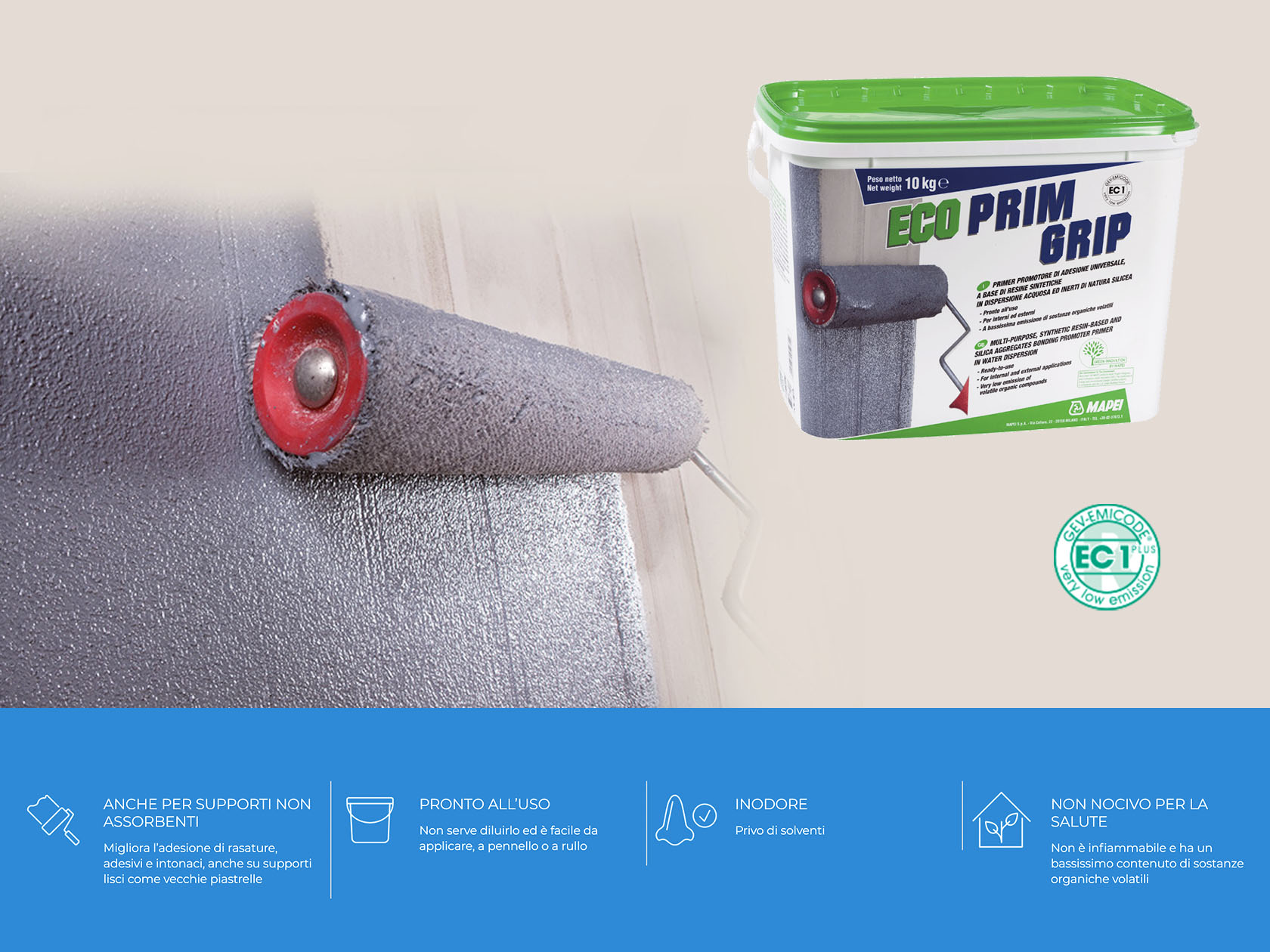 Primer universale Eco Prim Grip Mapei Echome