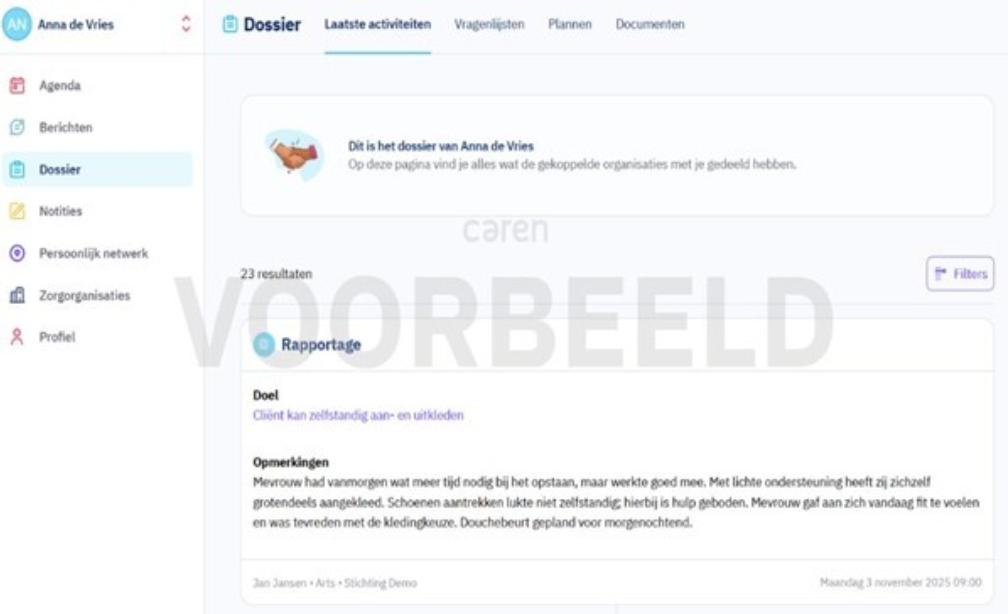 Voorbeeld Caren