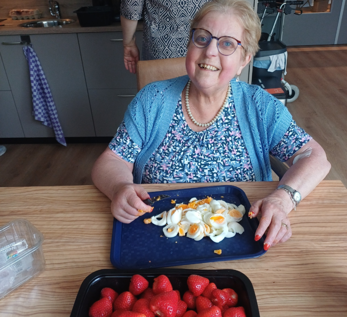 Ingrid kookt tijdens haar Prokkel