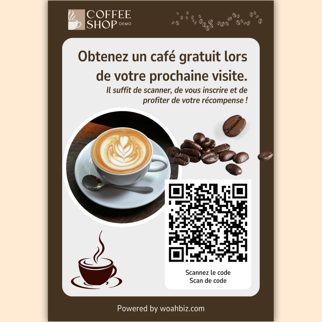 S'inscrire pour recevoir son café, à la prochaine visite