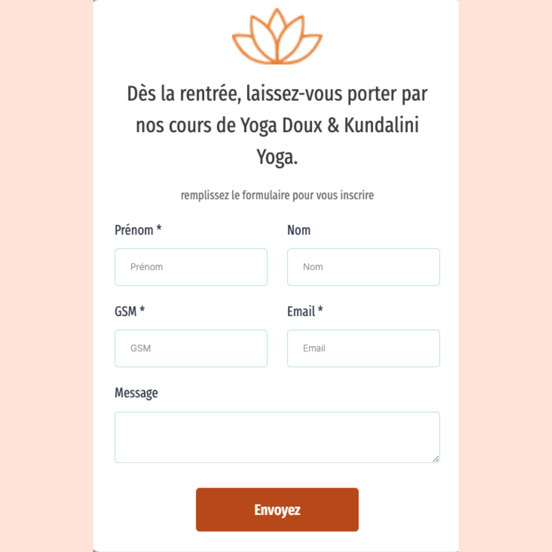 Inscription aux cours de yoga pour la rentrée