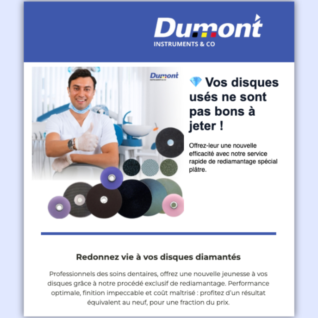 35% de remise pour l'aiguisage de disques
