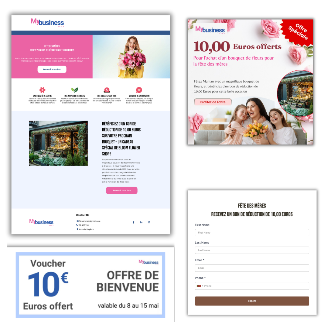 S'inscrire sur une landing page, et recevoir un bon de réduction